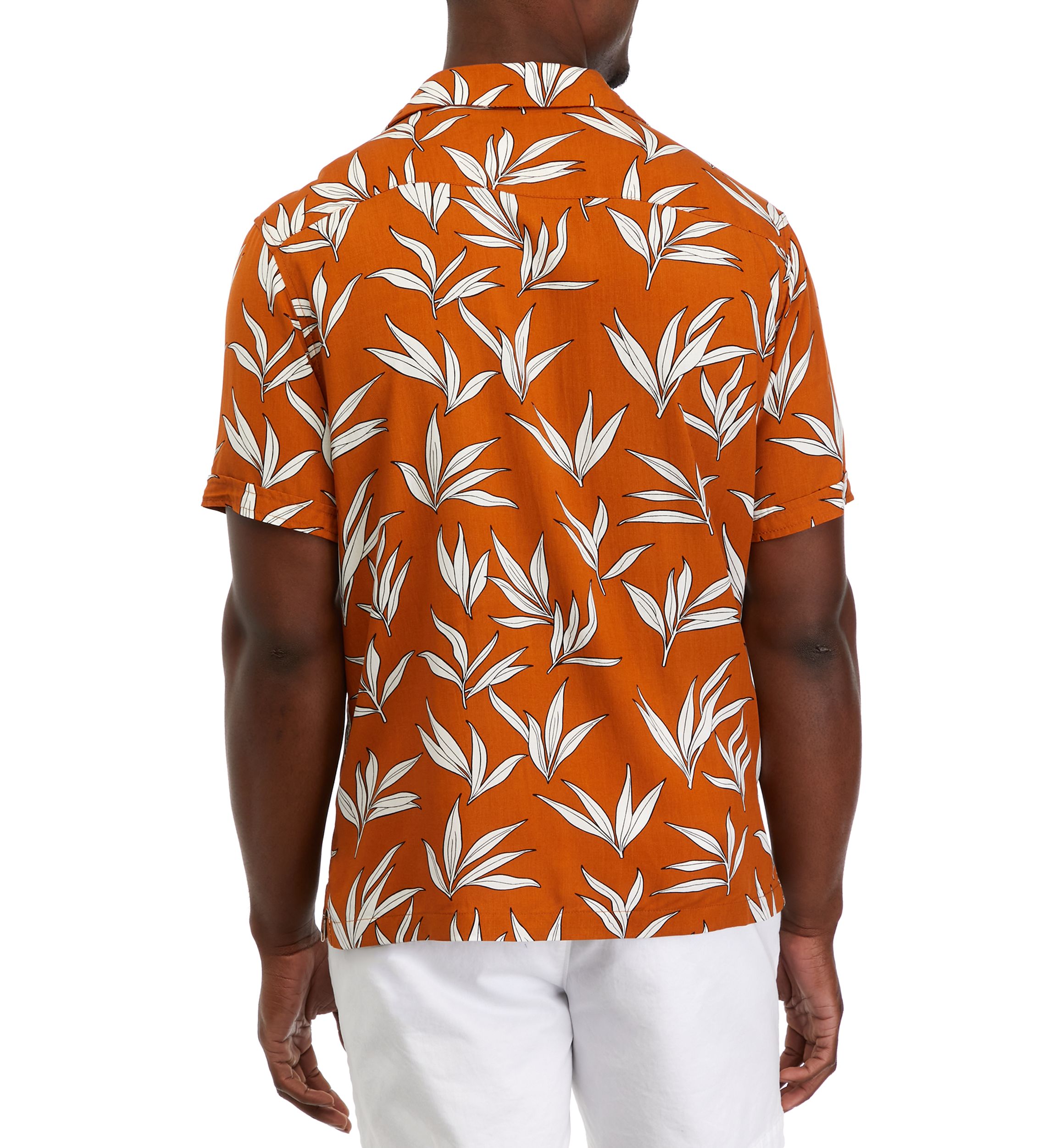 Mens Short Sleeve Floral Camp Shirt