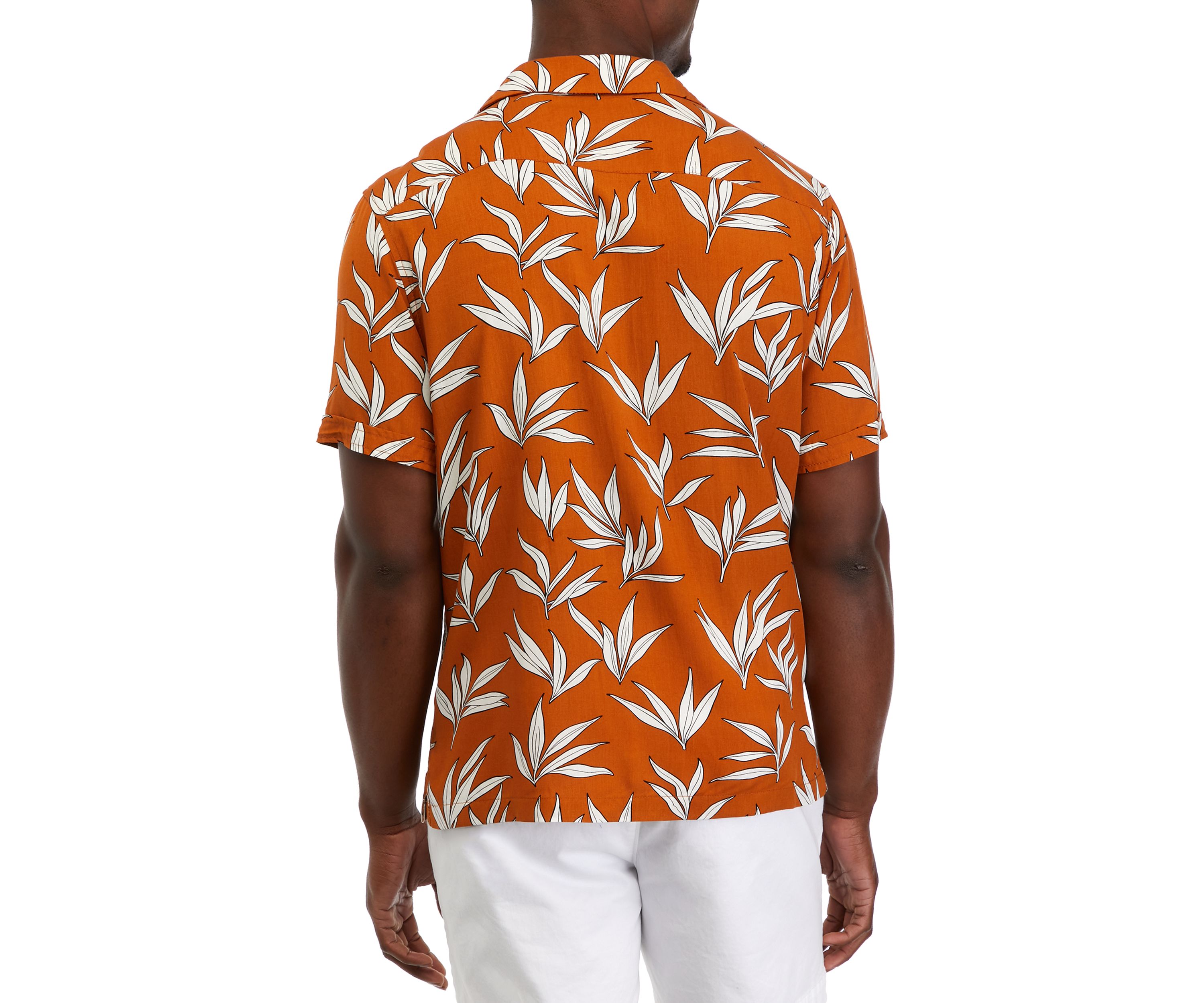 Mens Short Sleeve Floral Camp Shirt