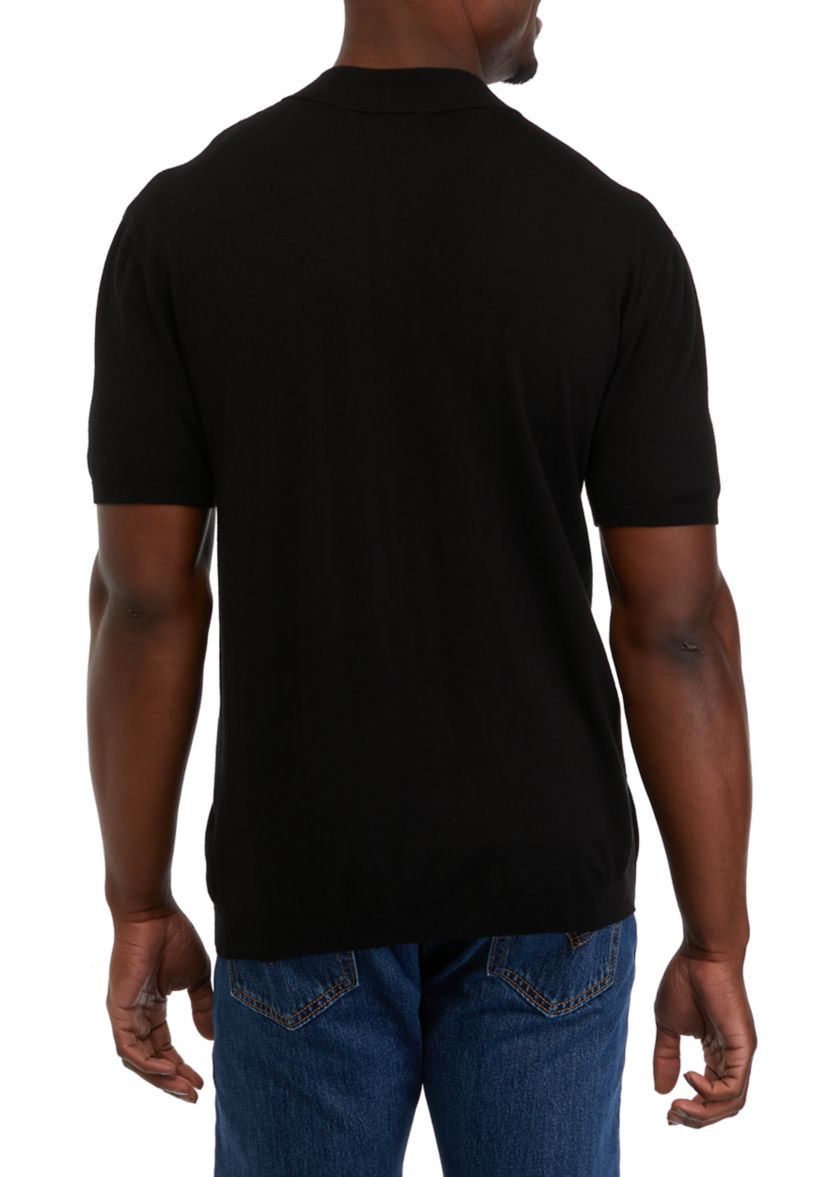 Mens 1/4 Zip Sweater Knit Shirt