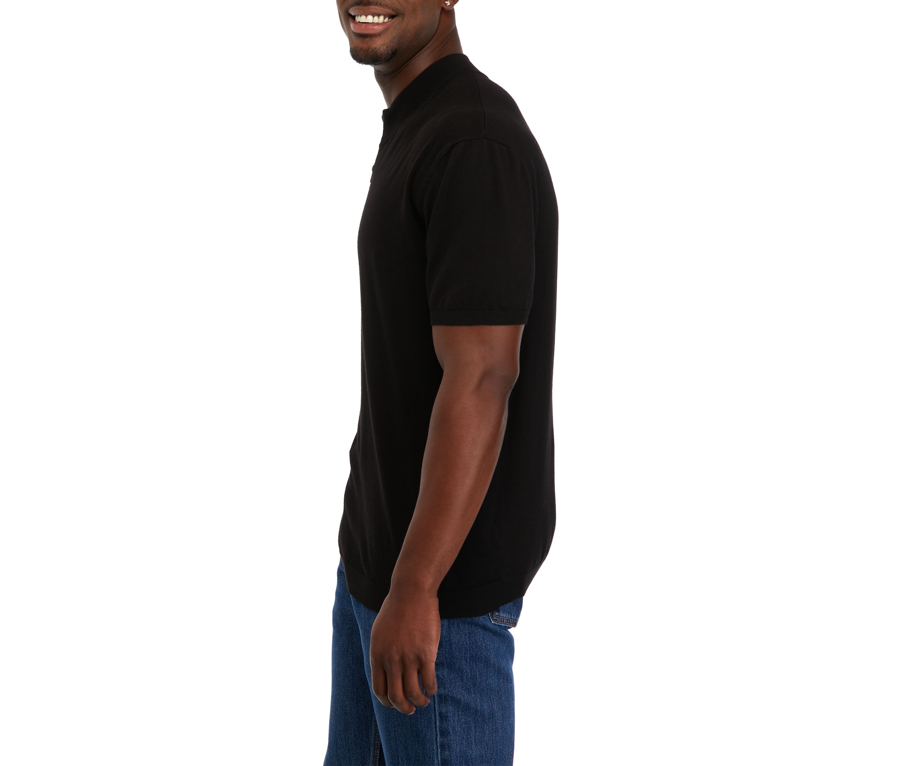 Mens 1/4 Zip Sweater Knit Shirt