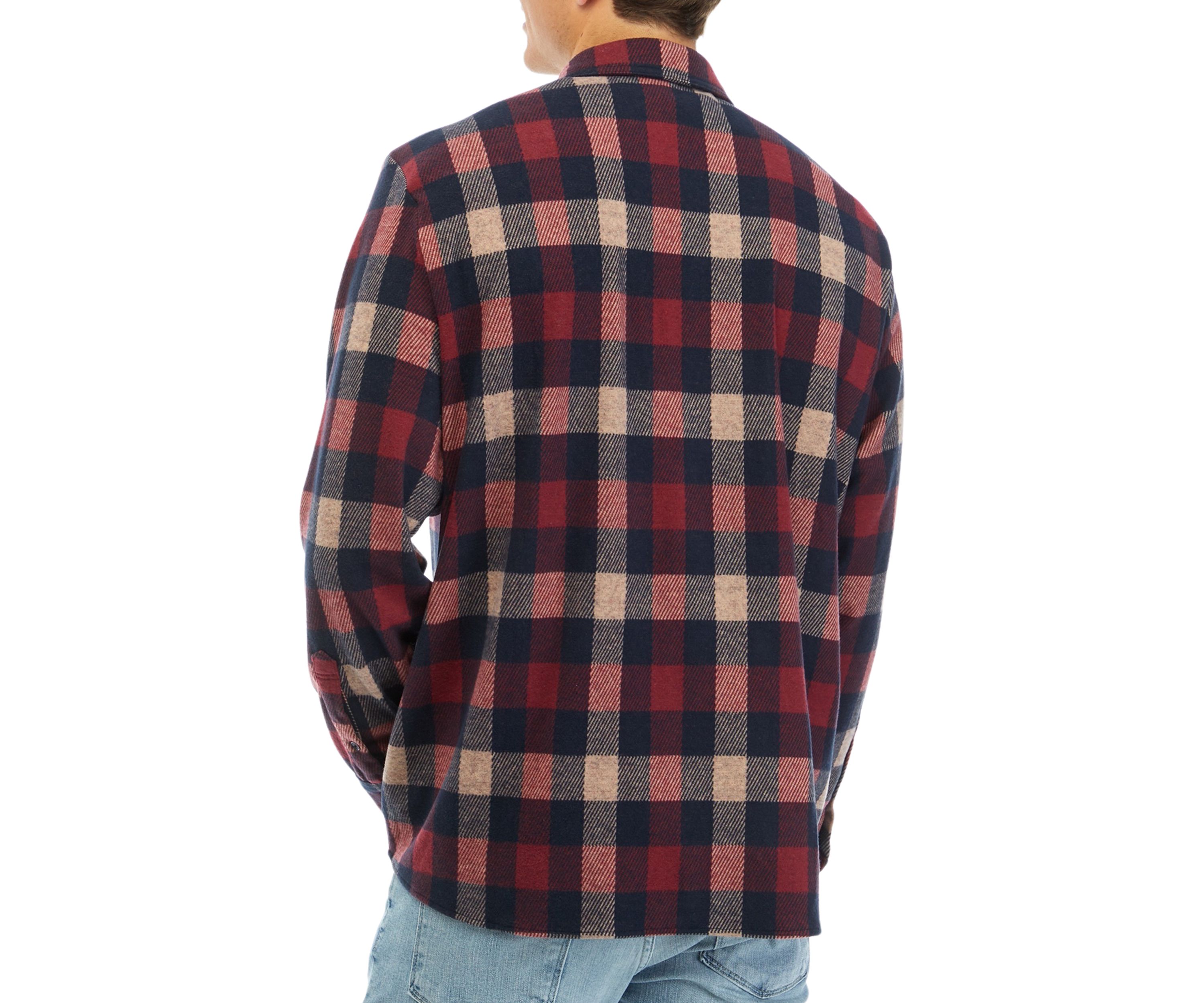 Mens Stretch Flannel Button Down Shirt