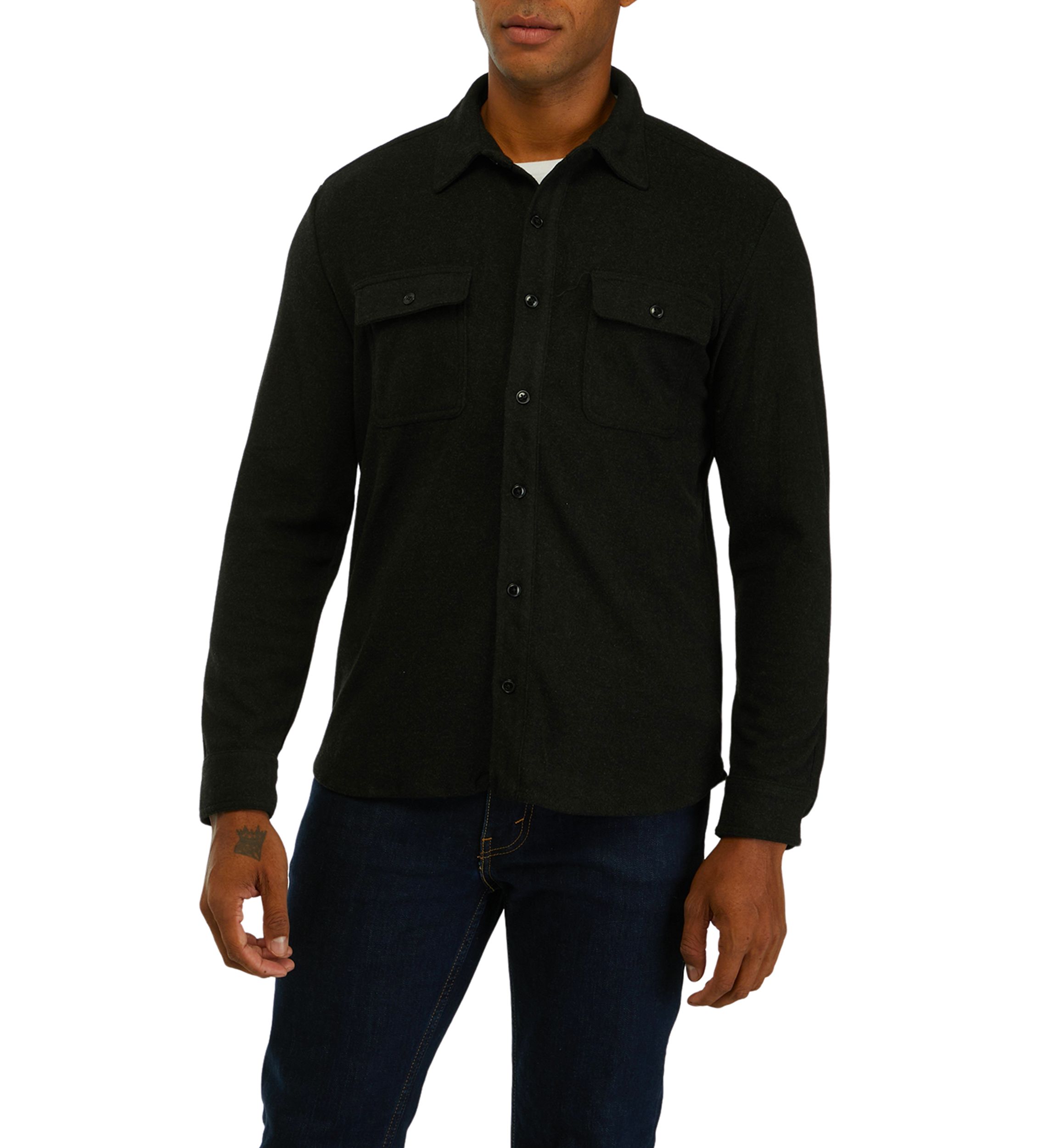 Mens Solid Shacket