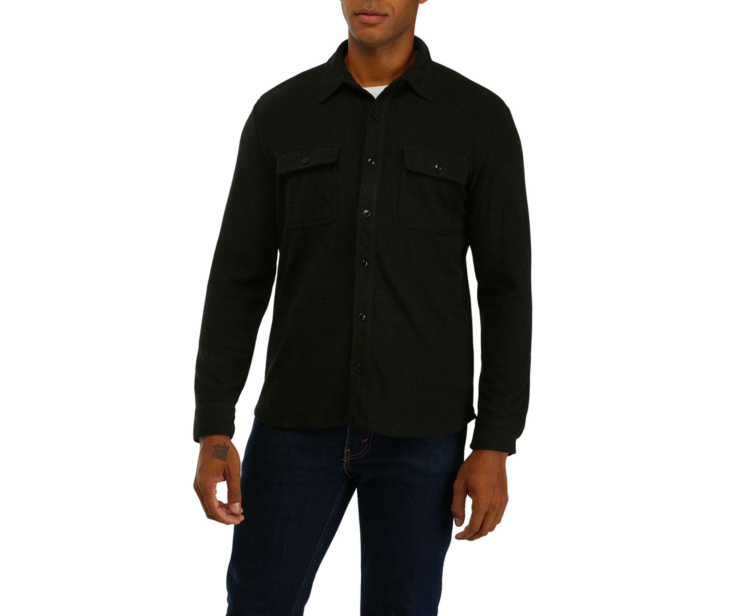 Mens Solid Shacket