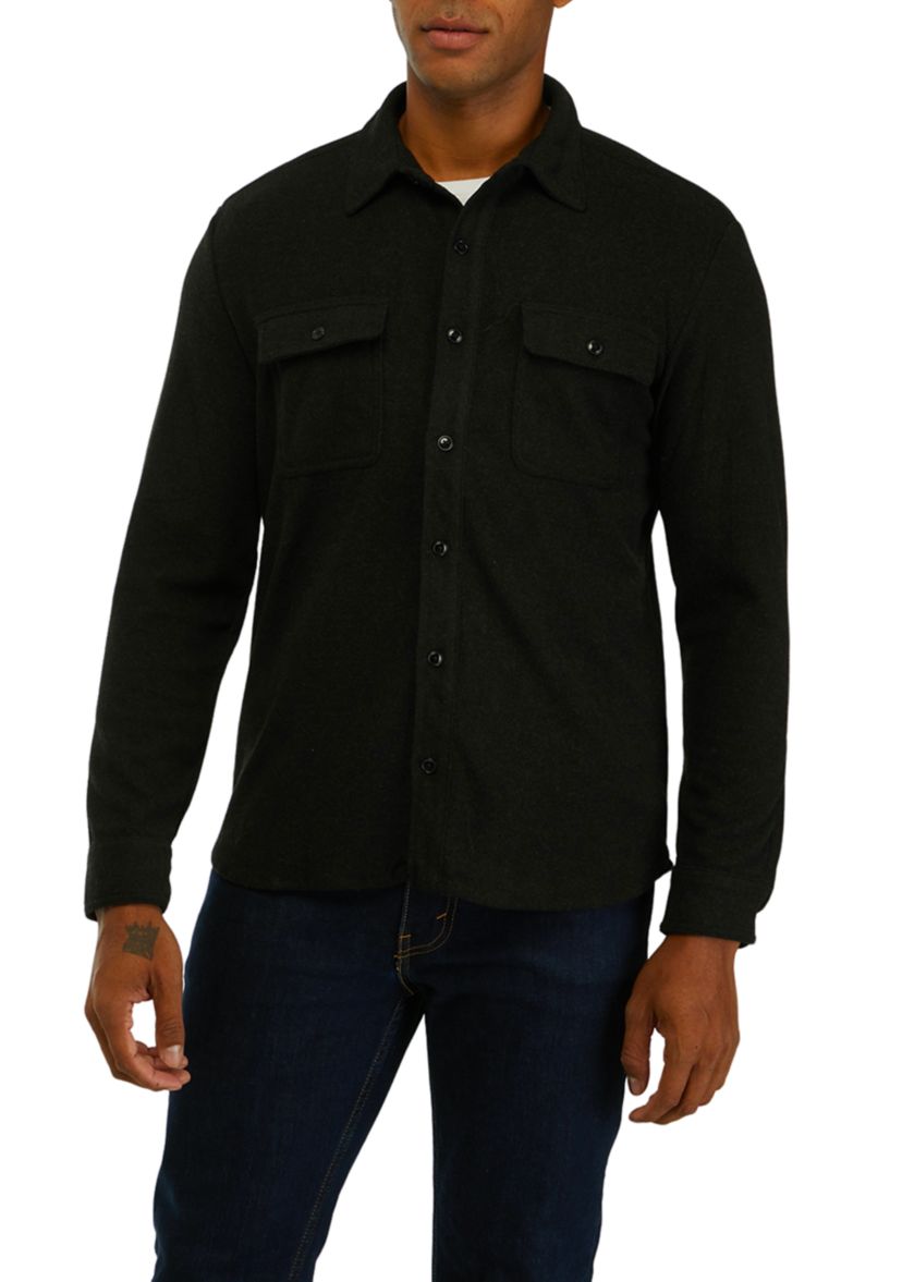 Mens Solid Shacket