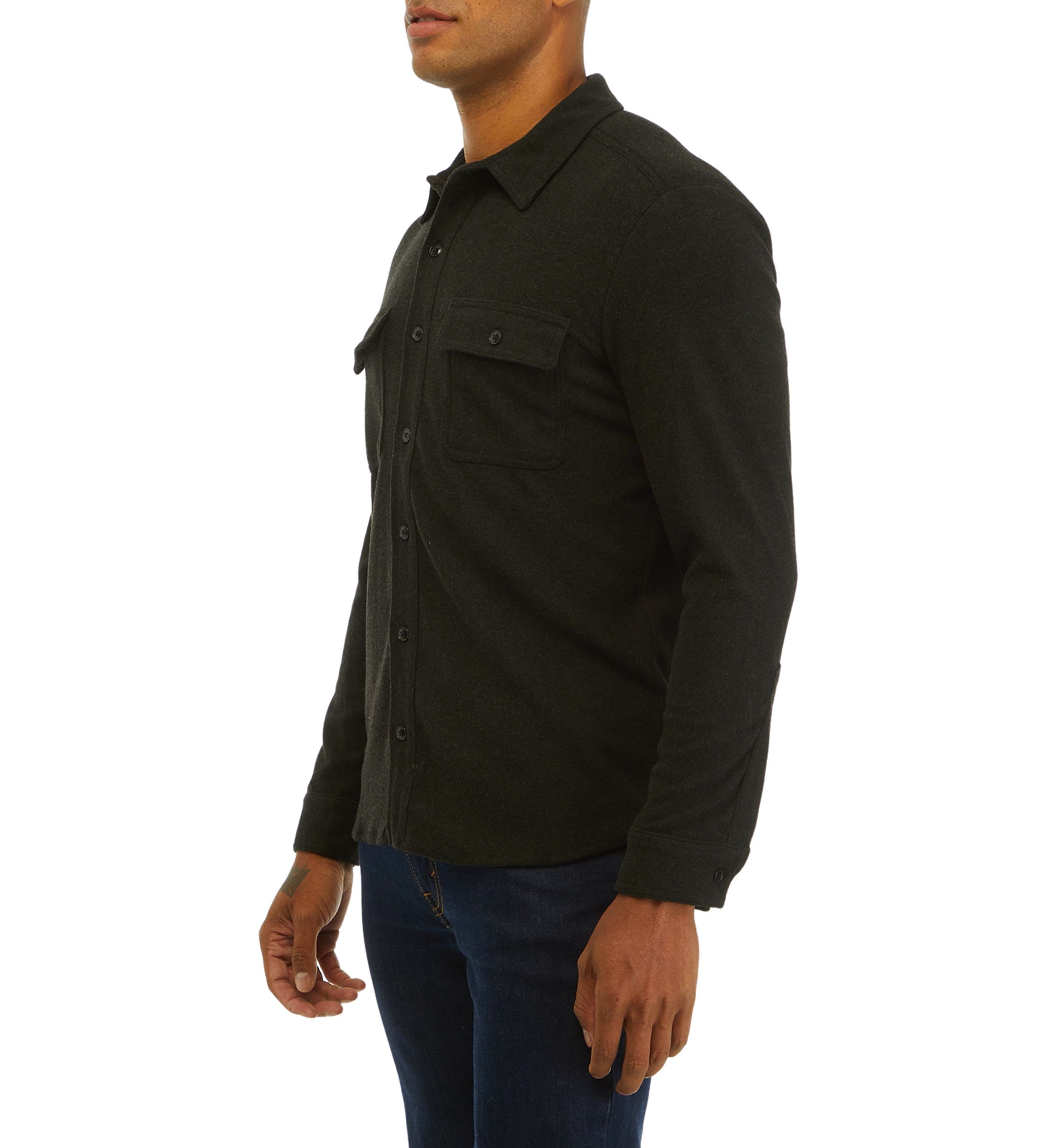 Mens Solid Shacket