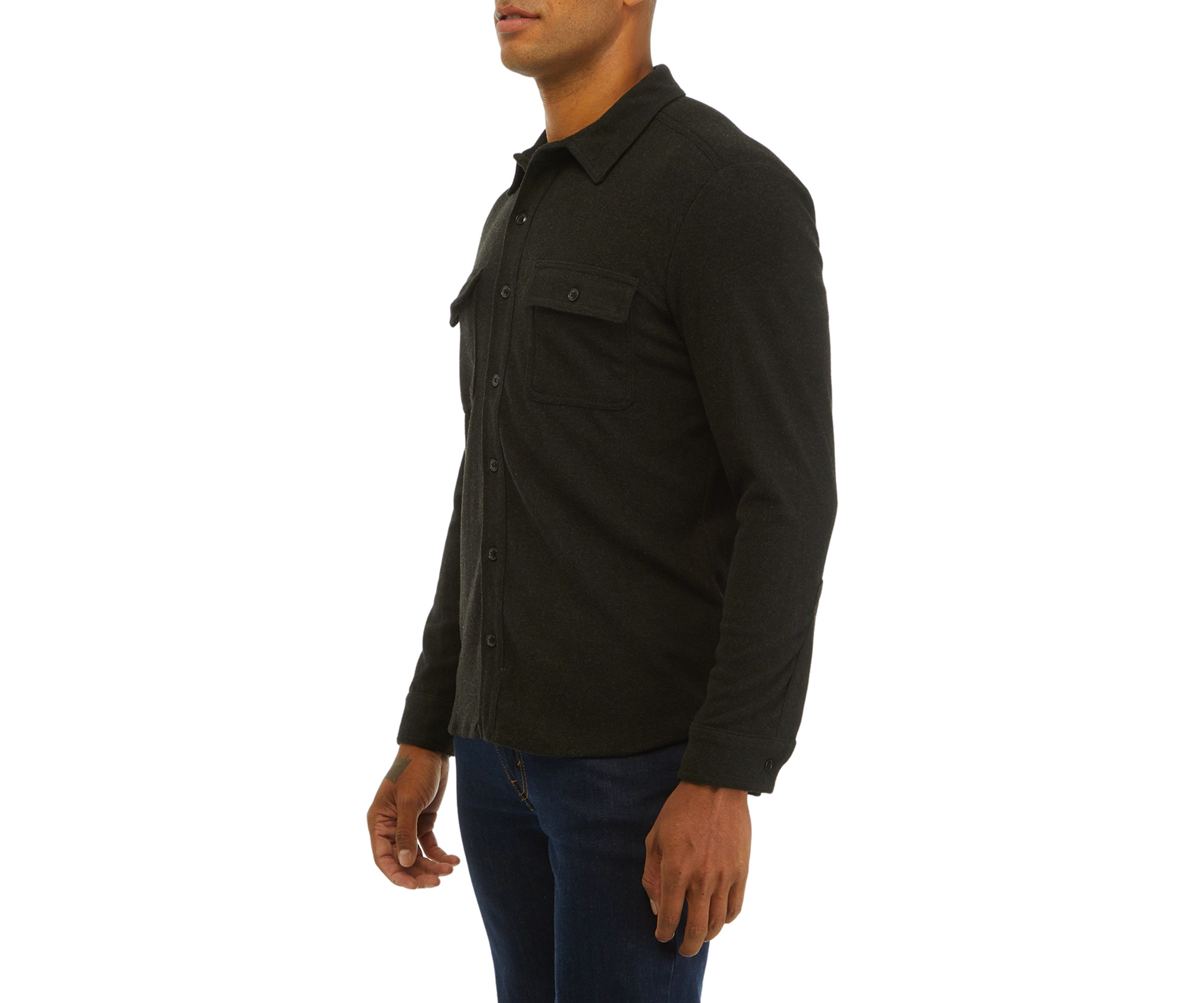 Mens Solid Shacket
