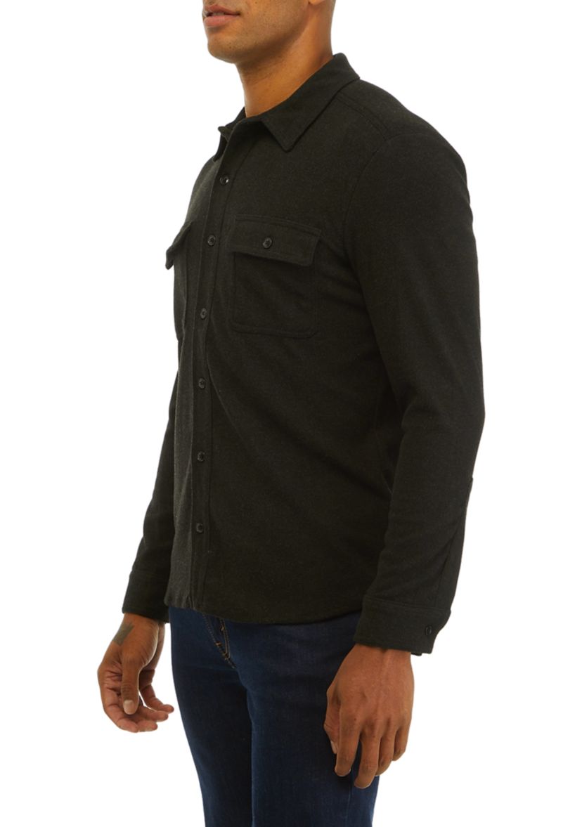 Mens Solid Shacket