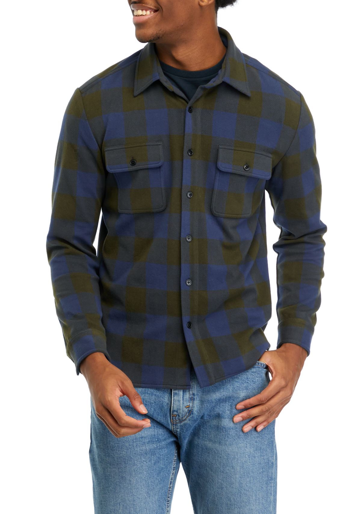Mens Plaid Shacket