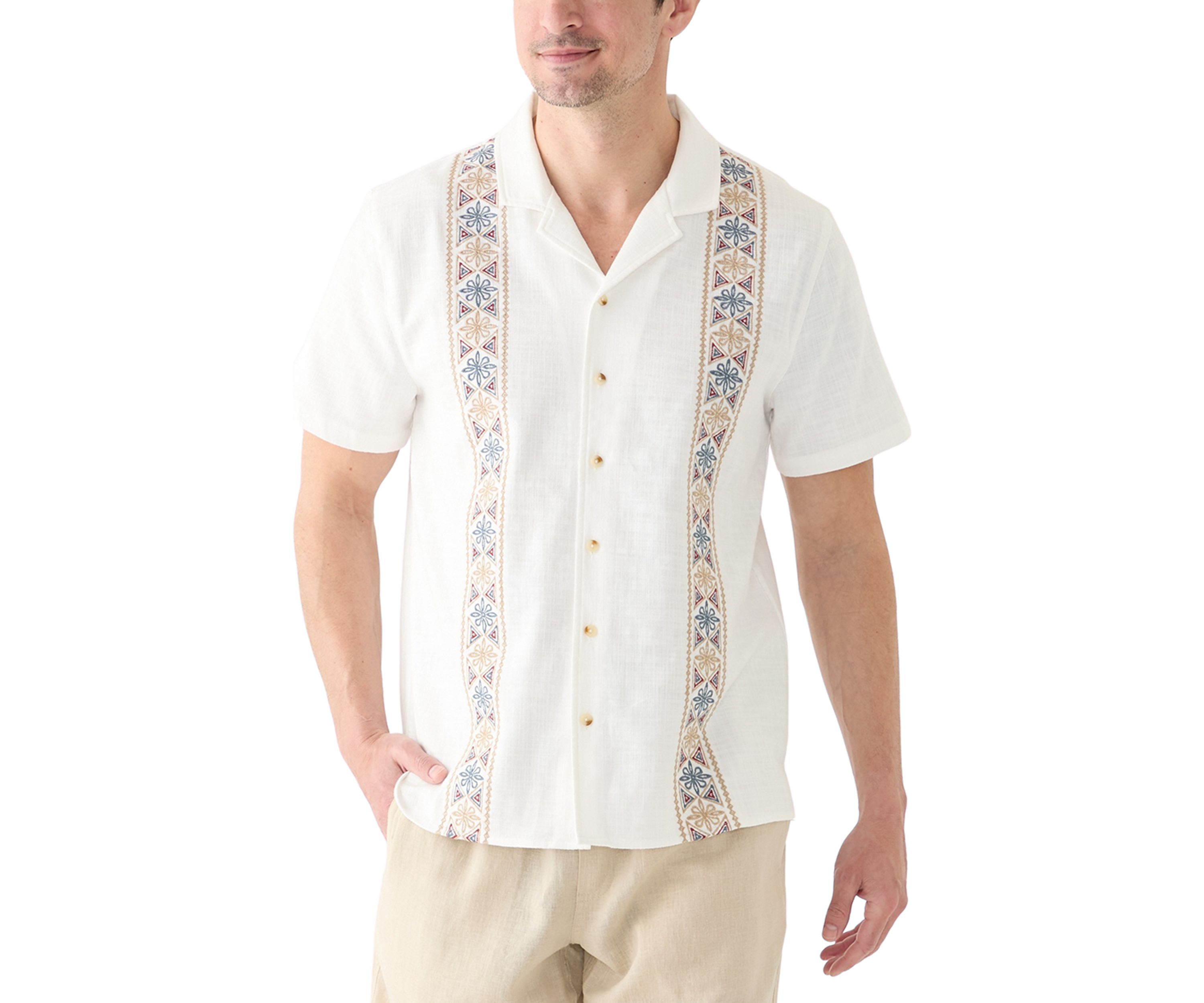 Embroidered Camp Shirt