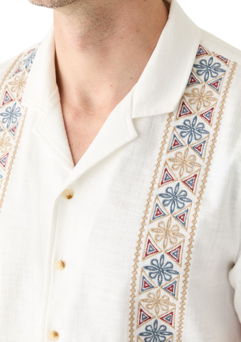 Embroidered Camp Shirt