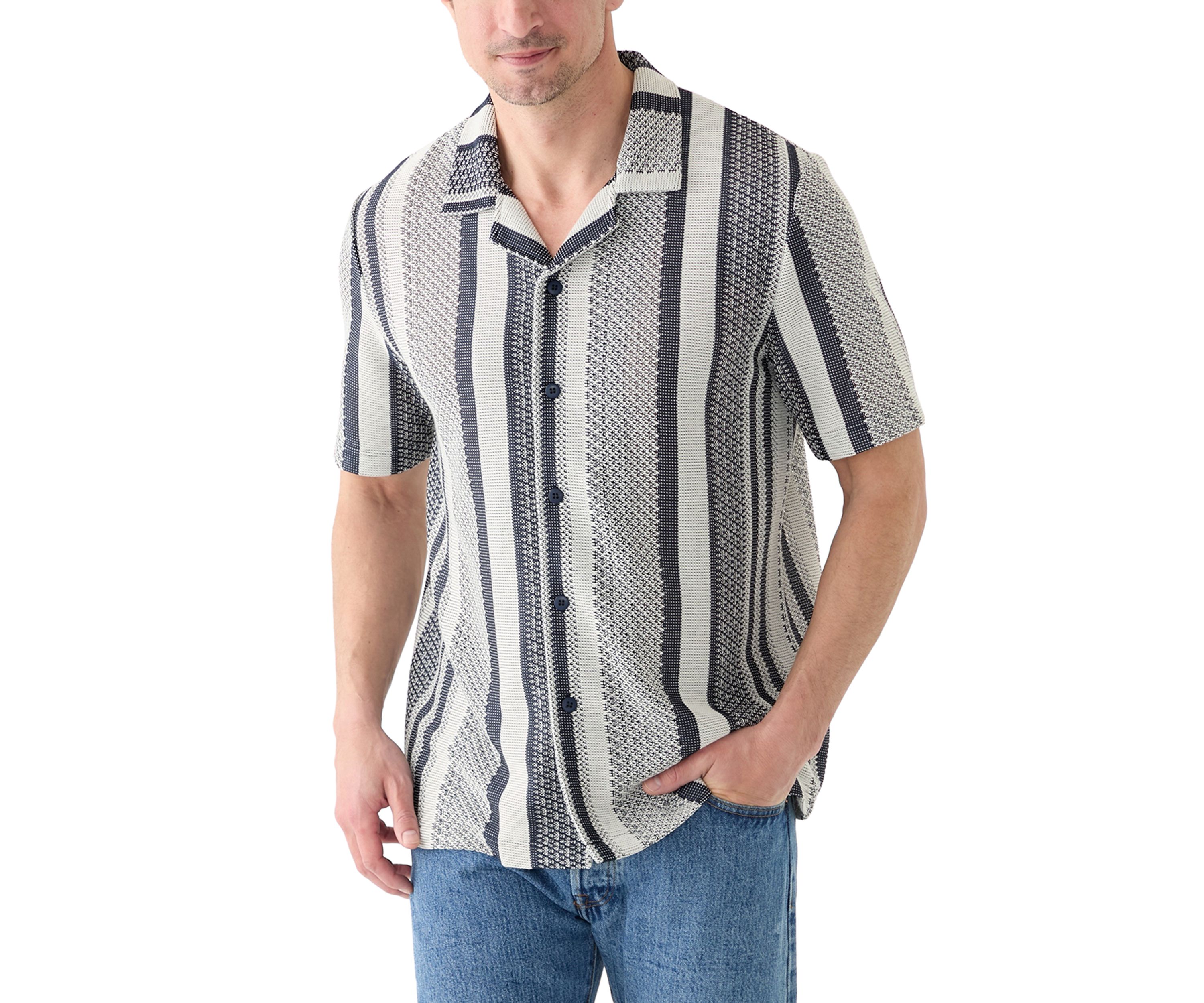 Textured Combo Stripe Shirt