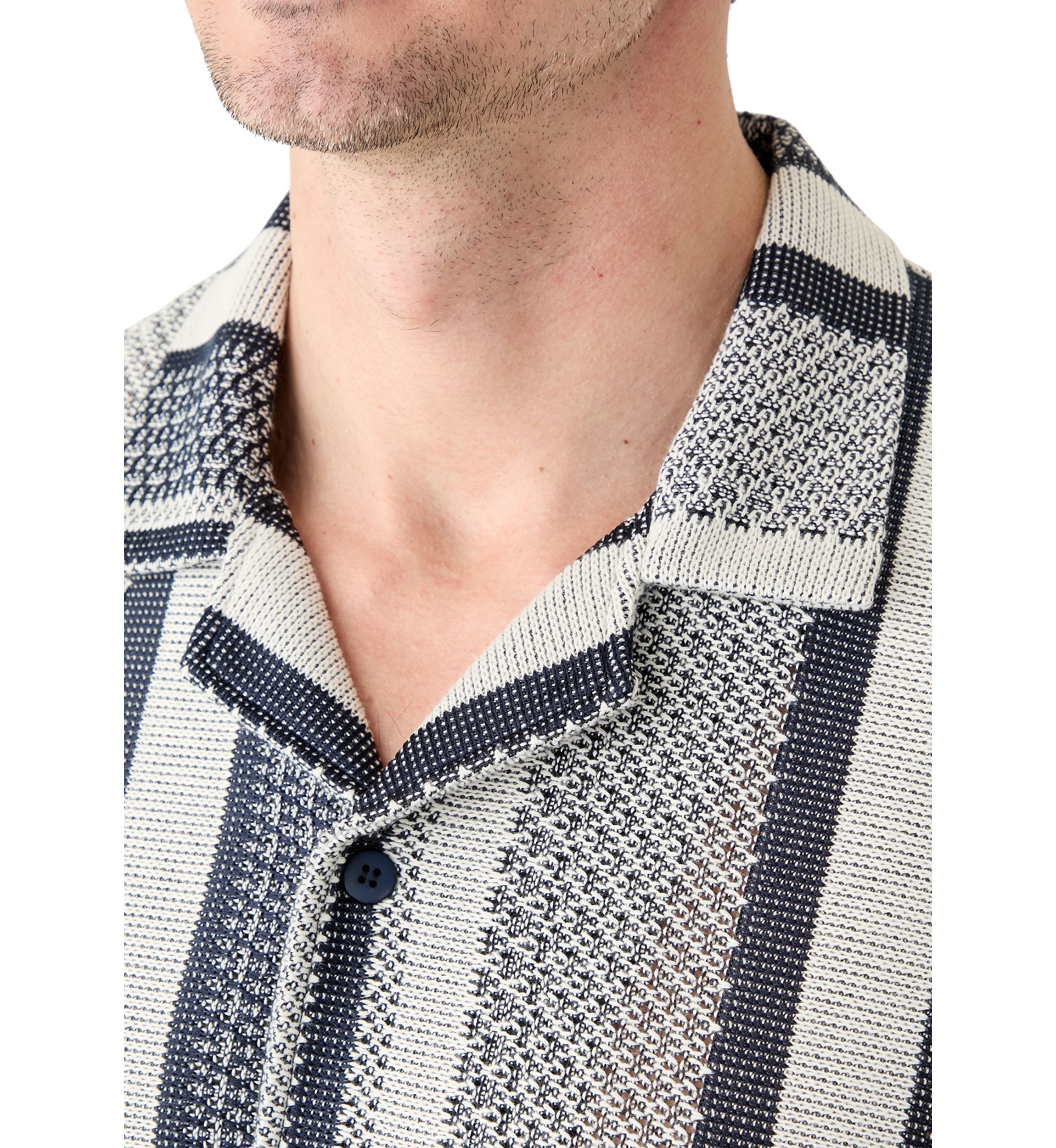 Textured Combo Stripe Shirt