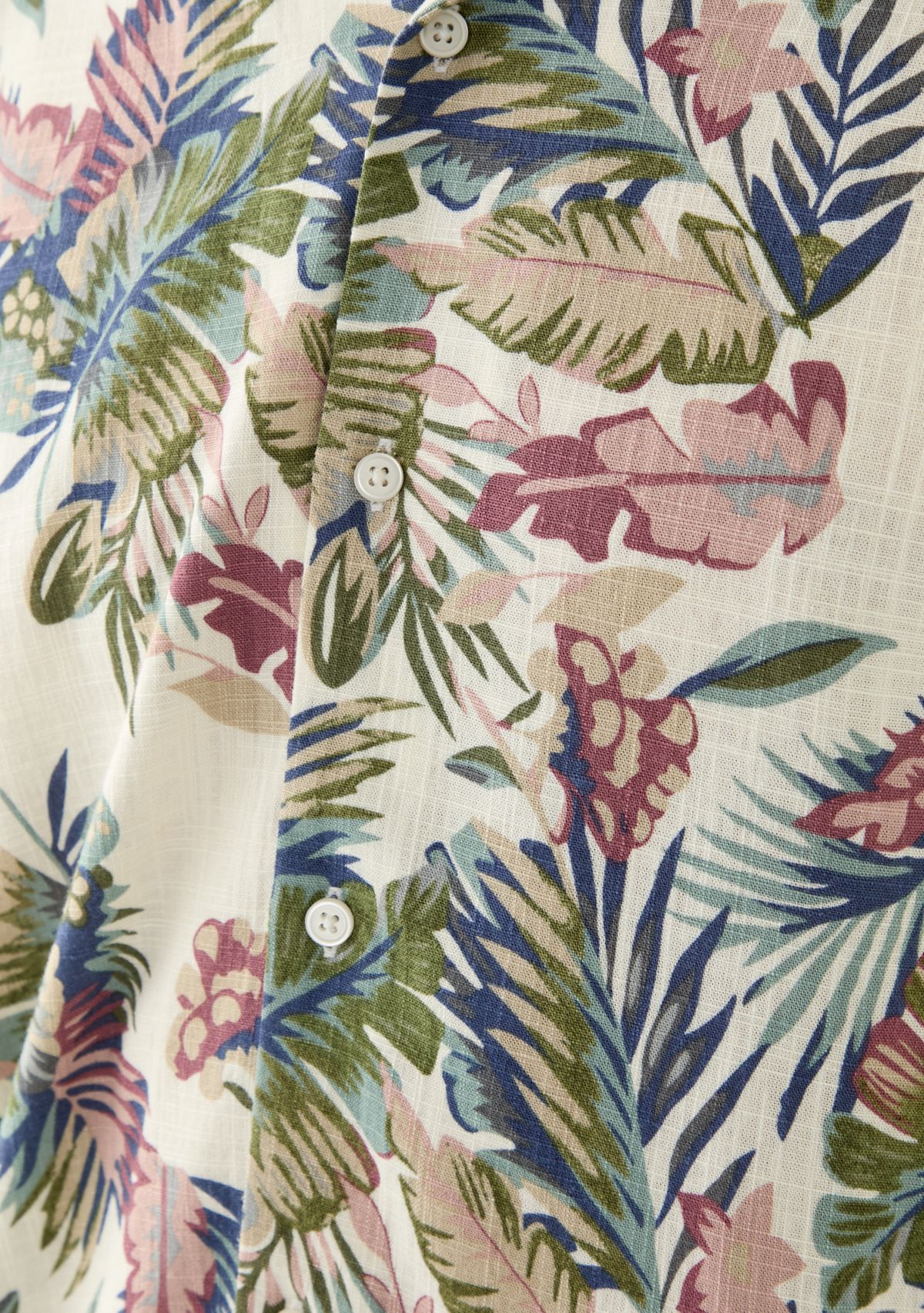 Mens Short Sleeve Printed Camp Shirt