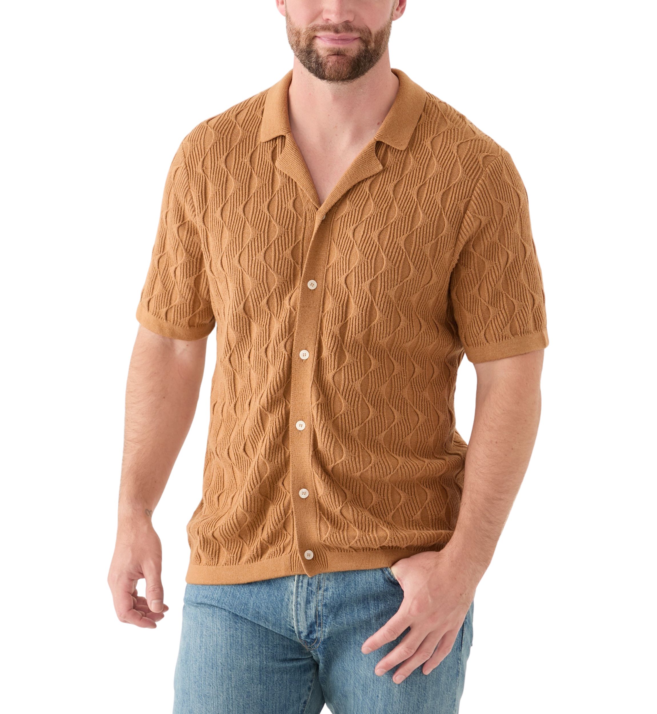 Mens Patterned Knit Sweater