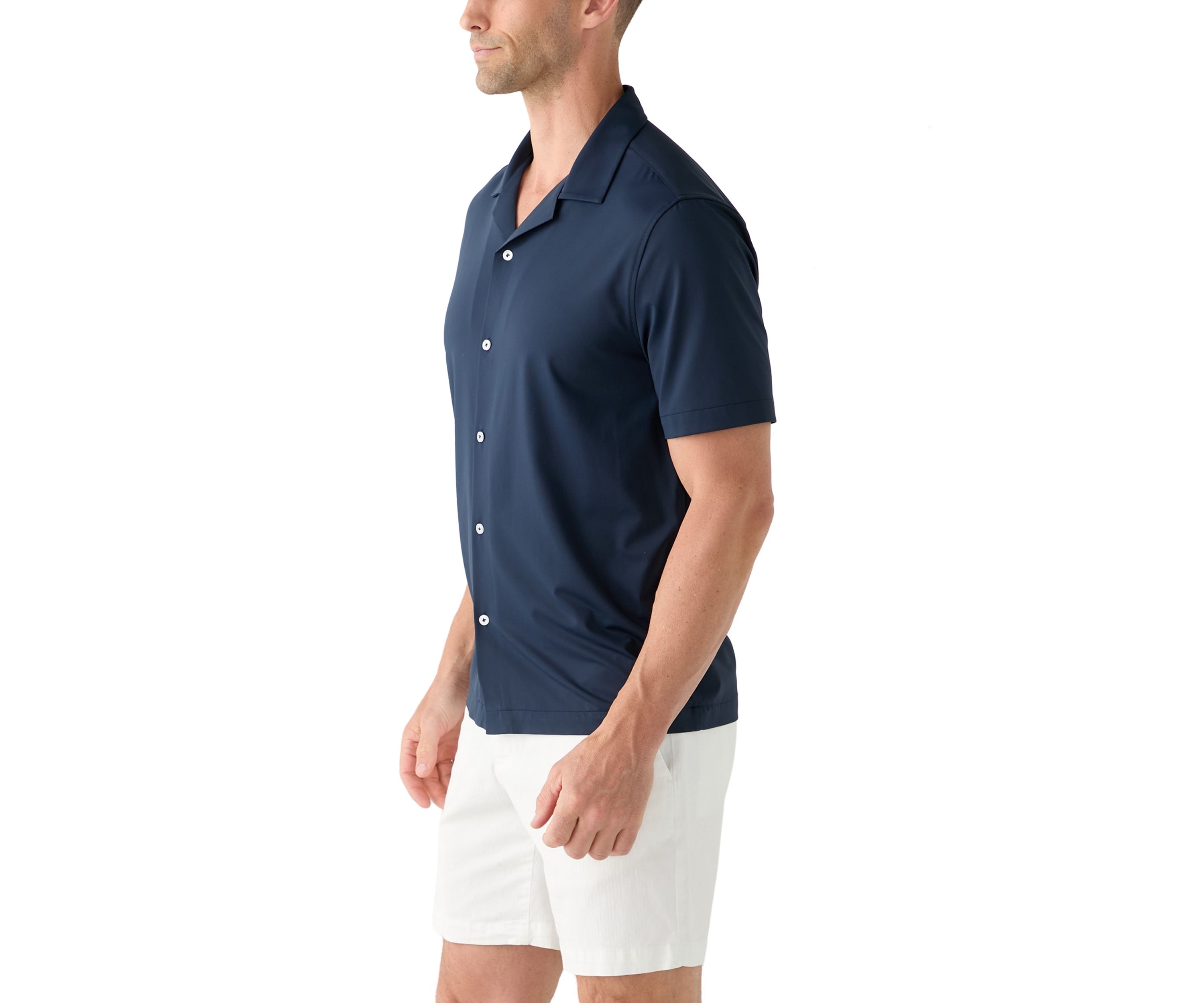 Mens Short Sleeve Stretch Knit Shirt