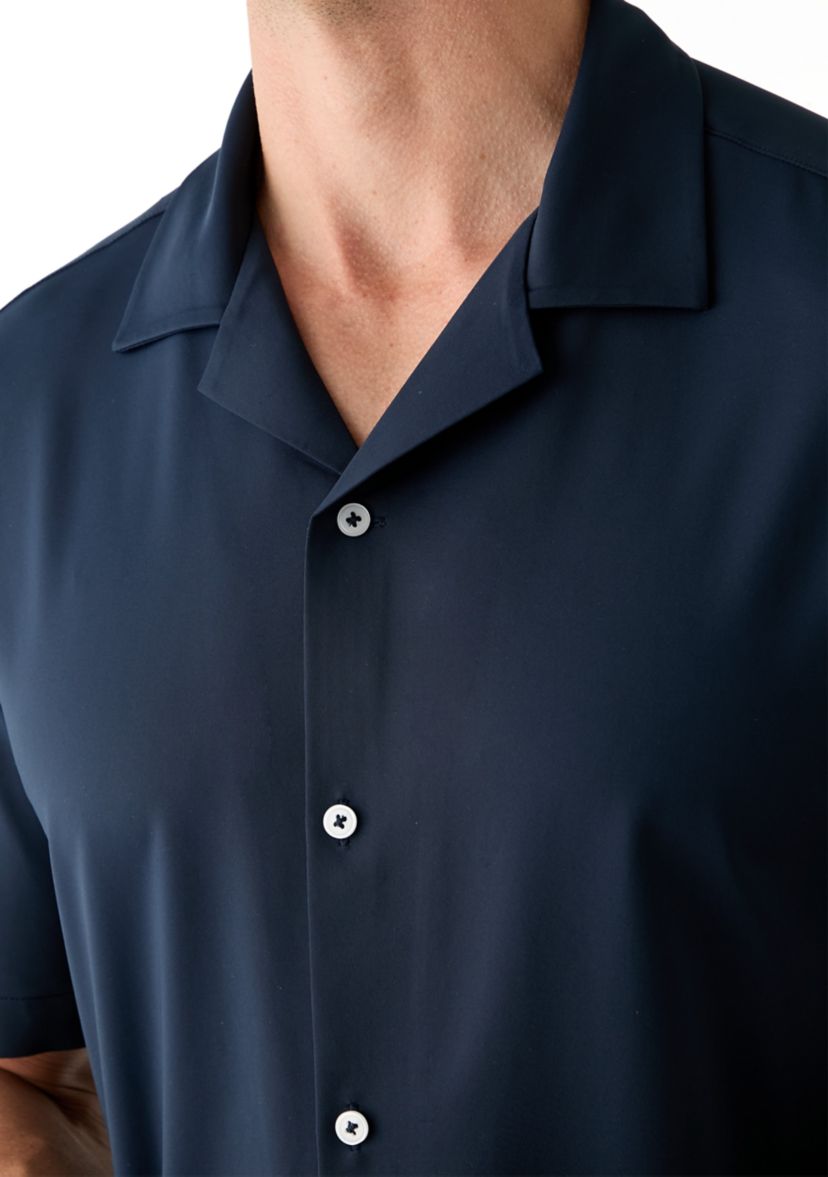 Mens Short Sleeve Stretch Knit Shirt