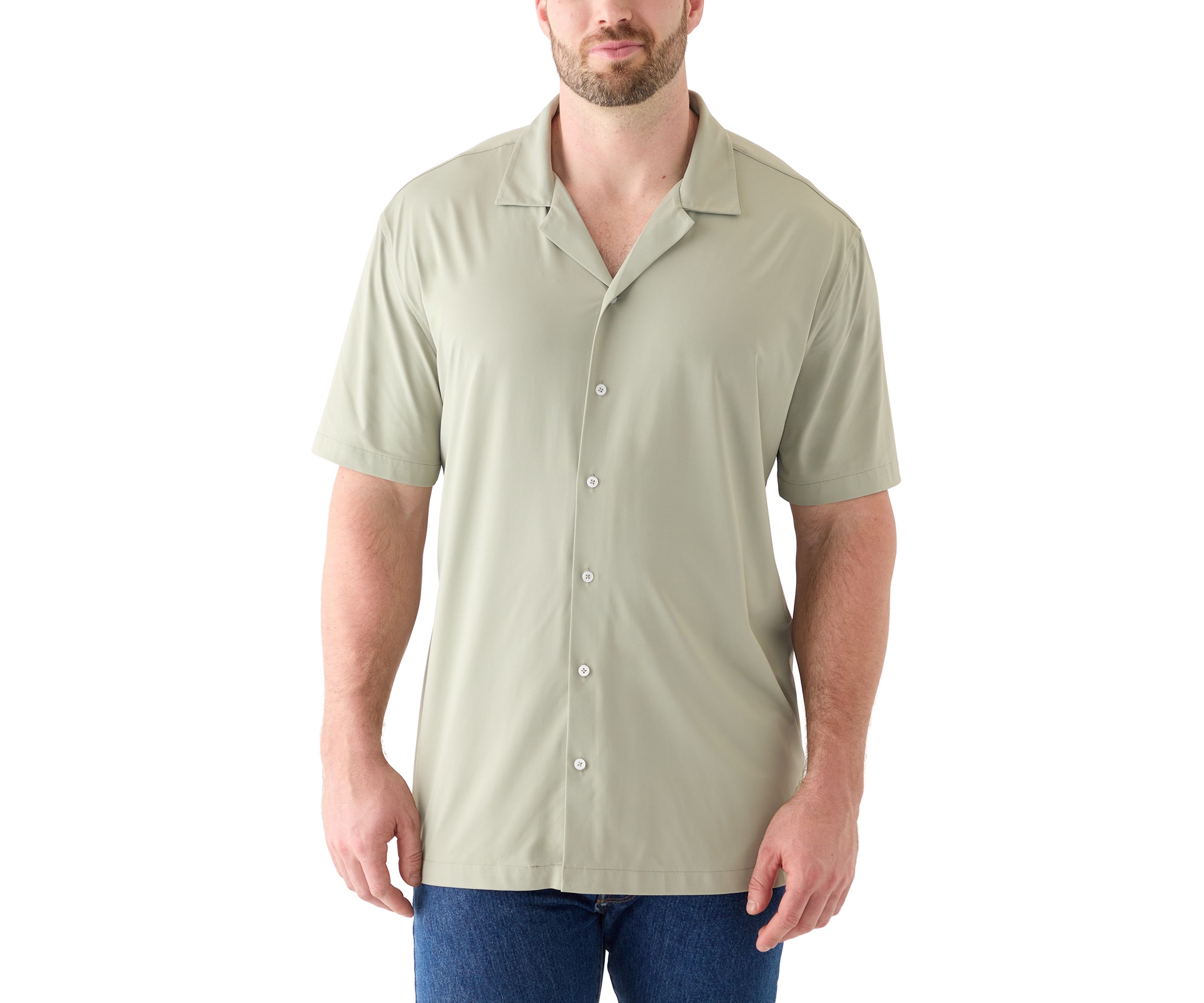 Big & Tall Short Sleeve Button Down Stretch Shirt