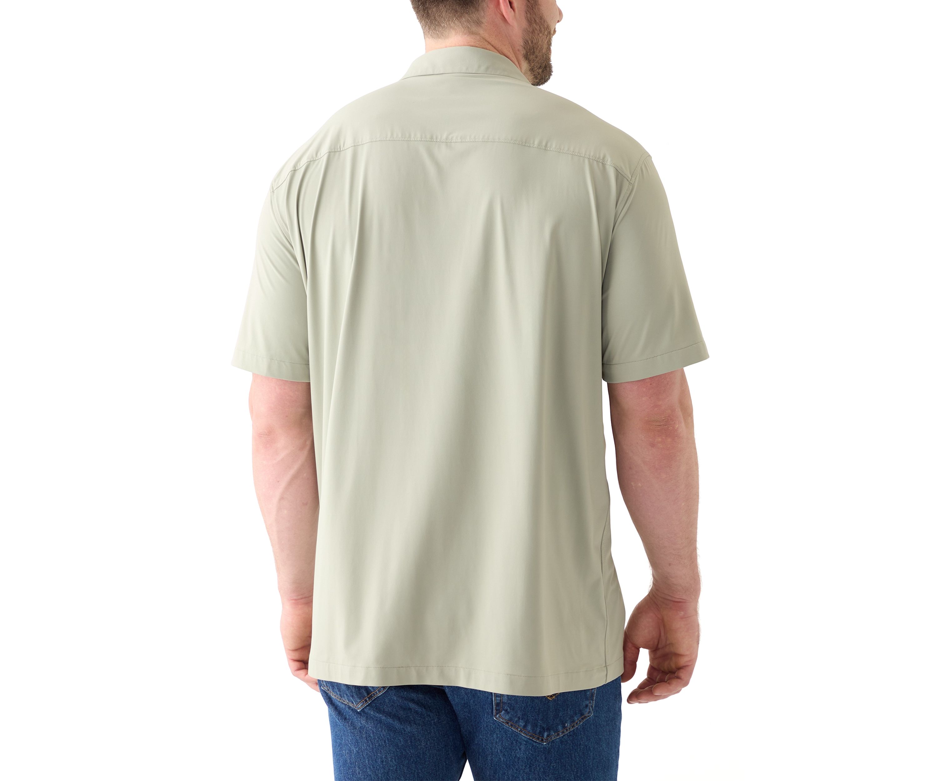 Big & Tall Short Sleeve Button Down Stretch Shirt