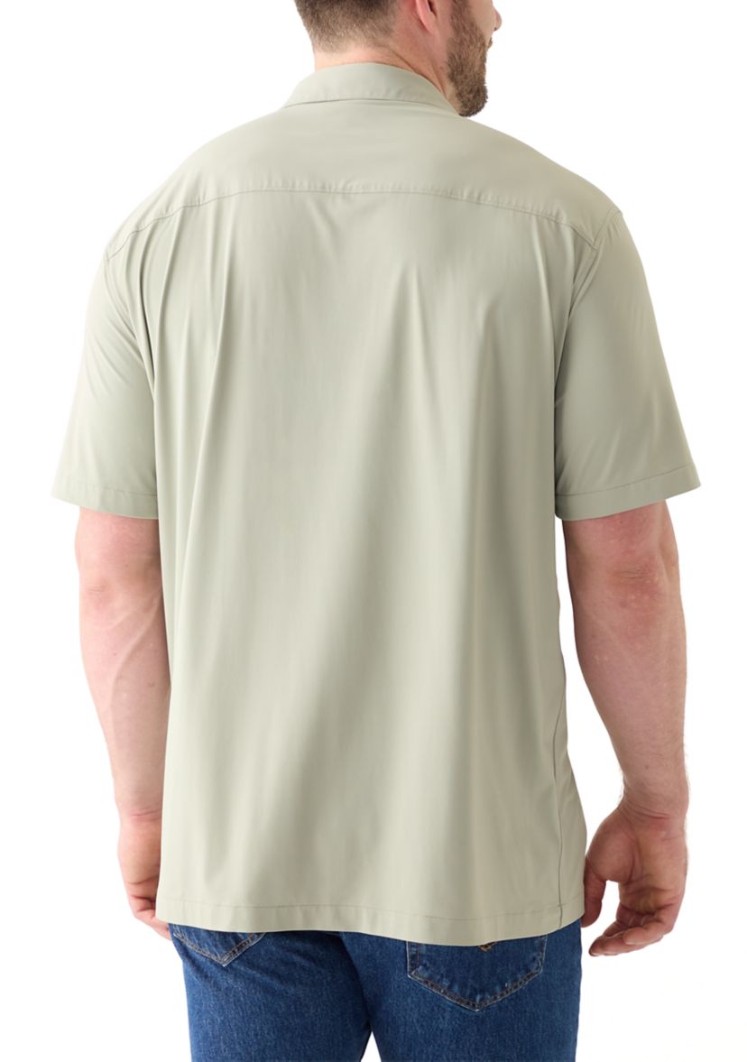 Big & Tall Short Sleeve Button Down Stretch Shirt