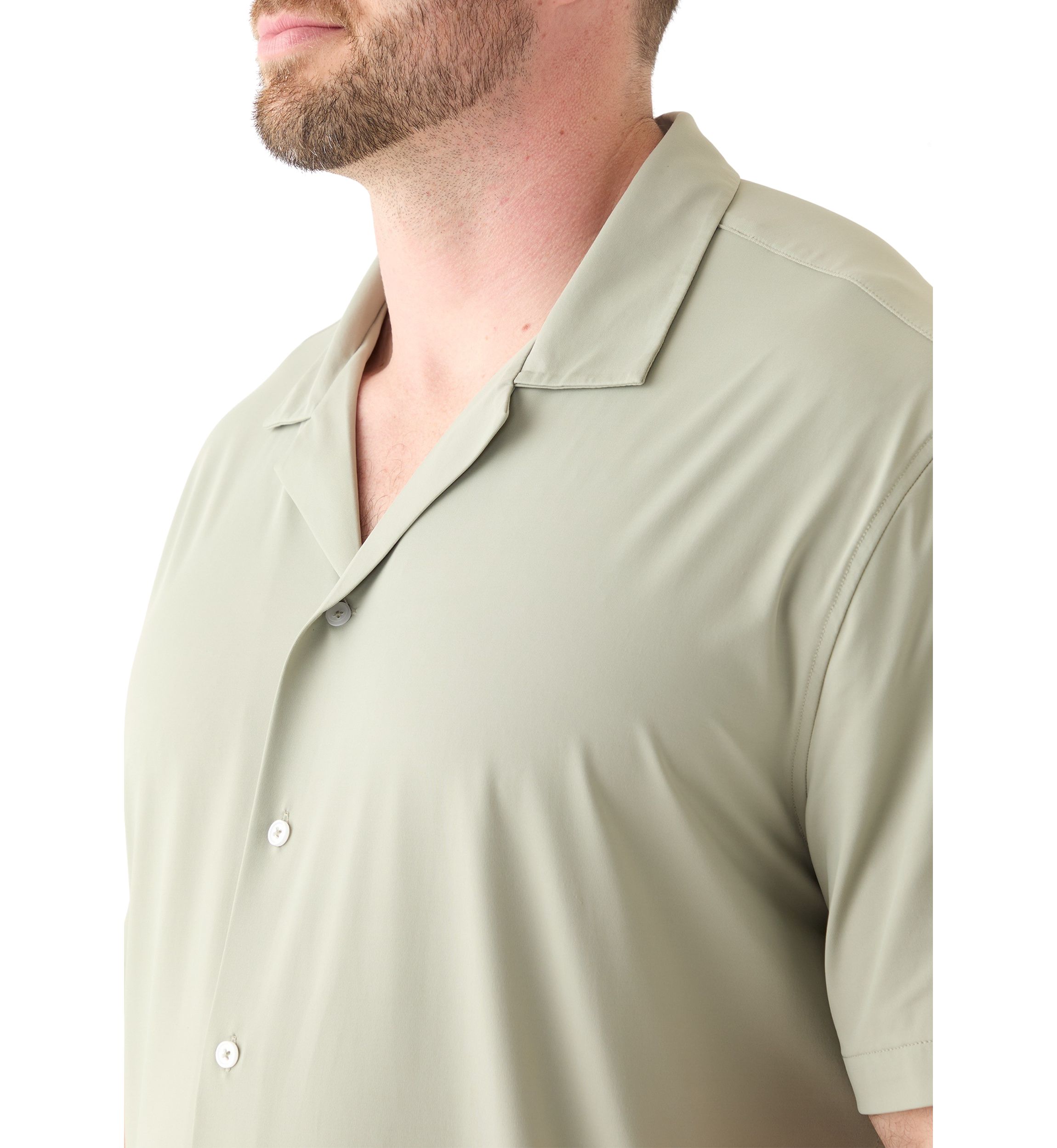 Big & Tall Short Sleeve Button Down Stretch Shirt