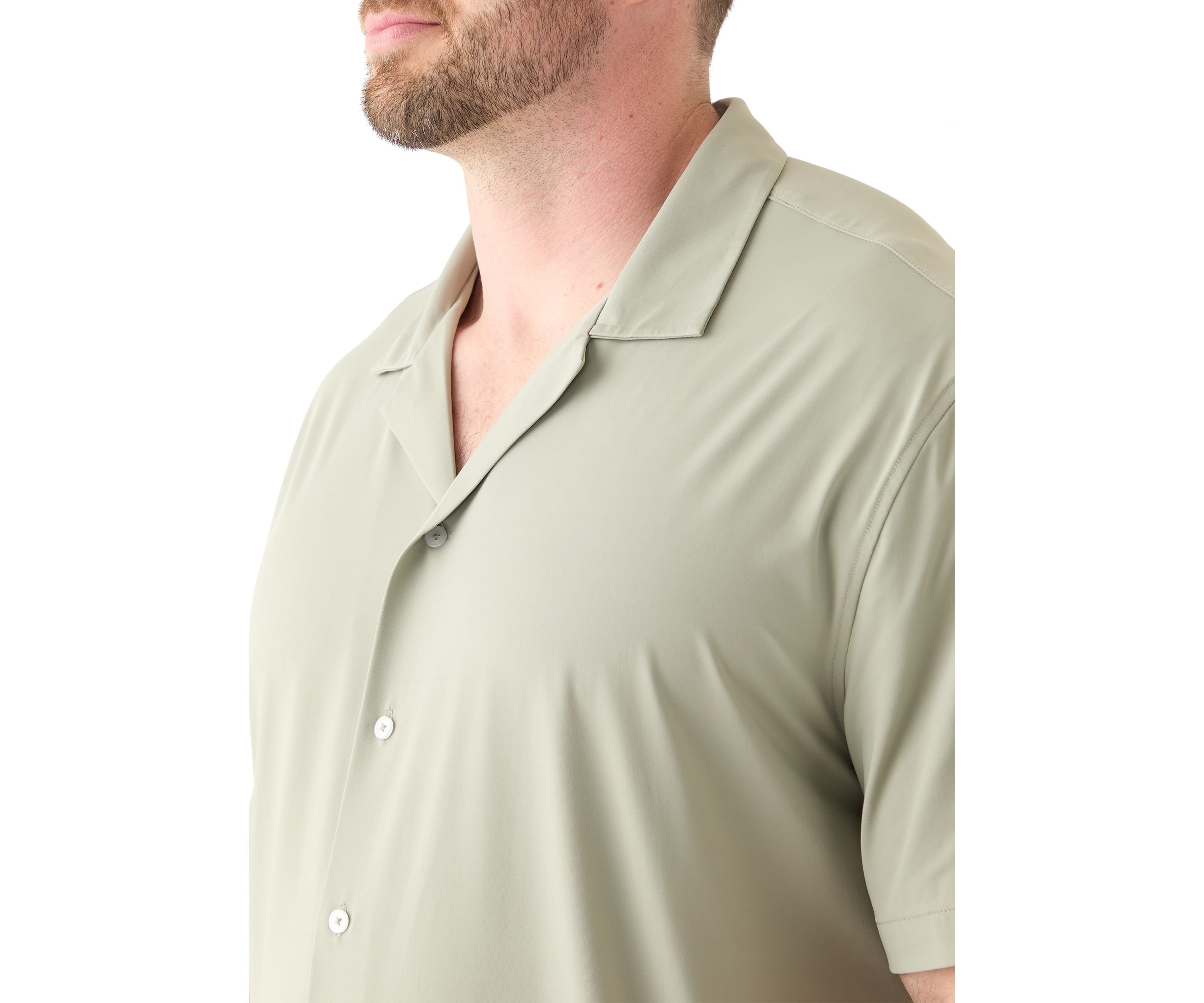 Big & Tall Short Sleeve Button Down Stretch Shirt