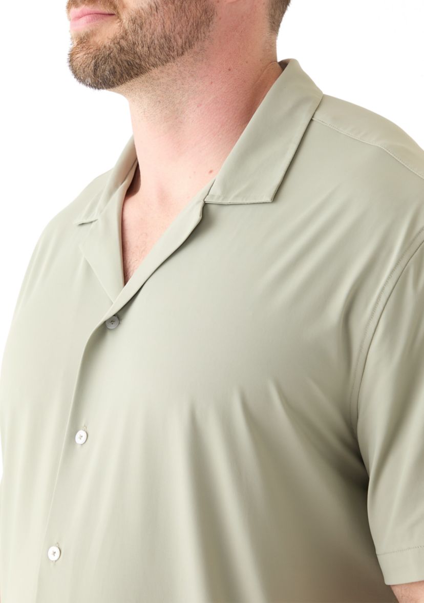 Big & Tall Short Sleeve Button Down Stretch Shirt