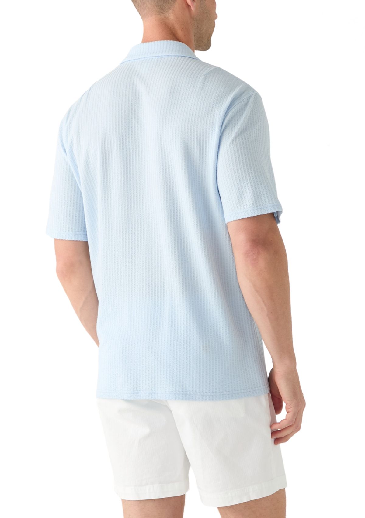 Mens Seersucker Button Down Shirt