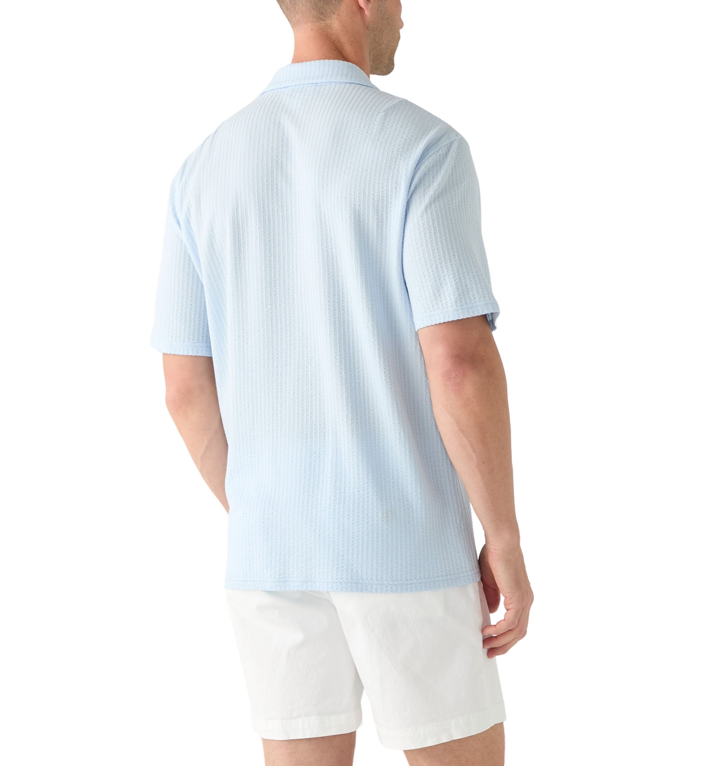 Mens Seersucker Button Down Shirt