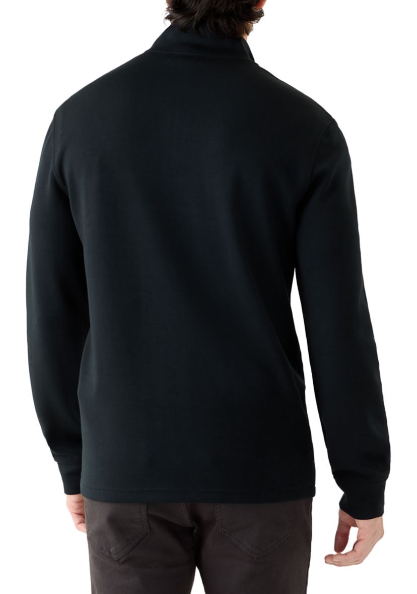 Mens Scuba Color Block Quarter Zip Sweatshirt