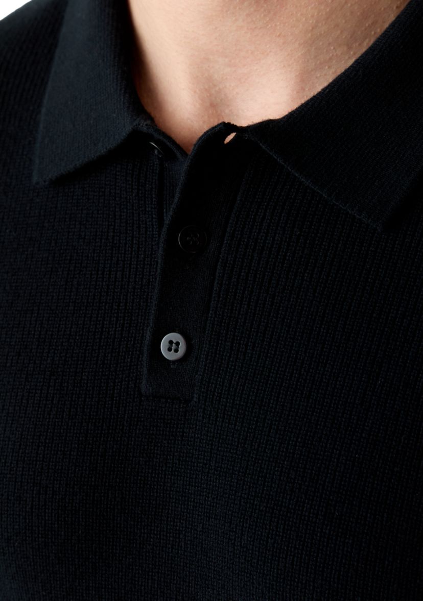Mens Short Sleeve Ribbed Cotton Pullover