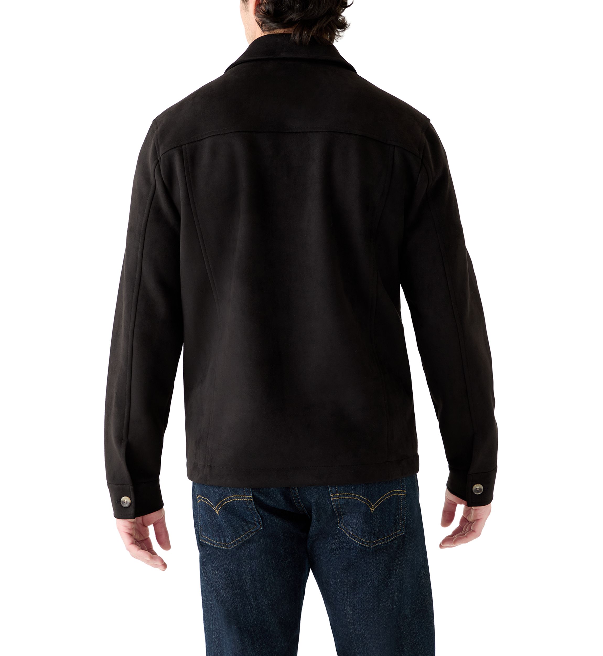 Mens Faux Suede Overshirt