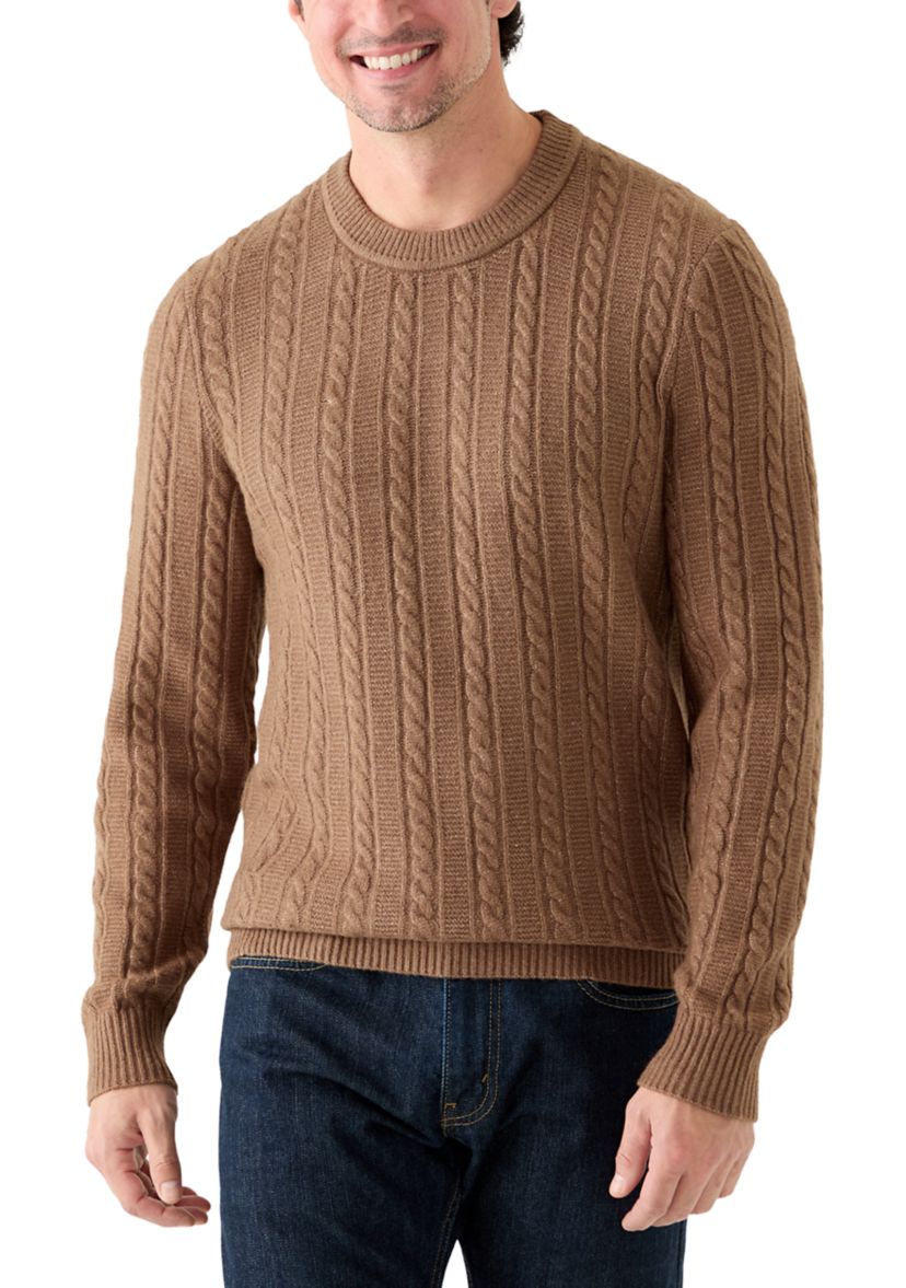 Mens Cable Crew Neck Sweater