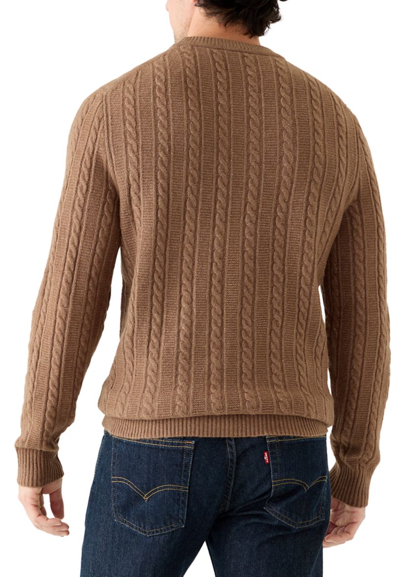 Mens Cable Crew Neck Sweater