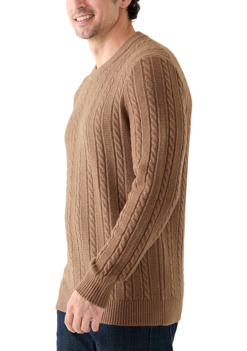 Mens Cable Crew Neck Sweater