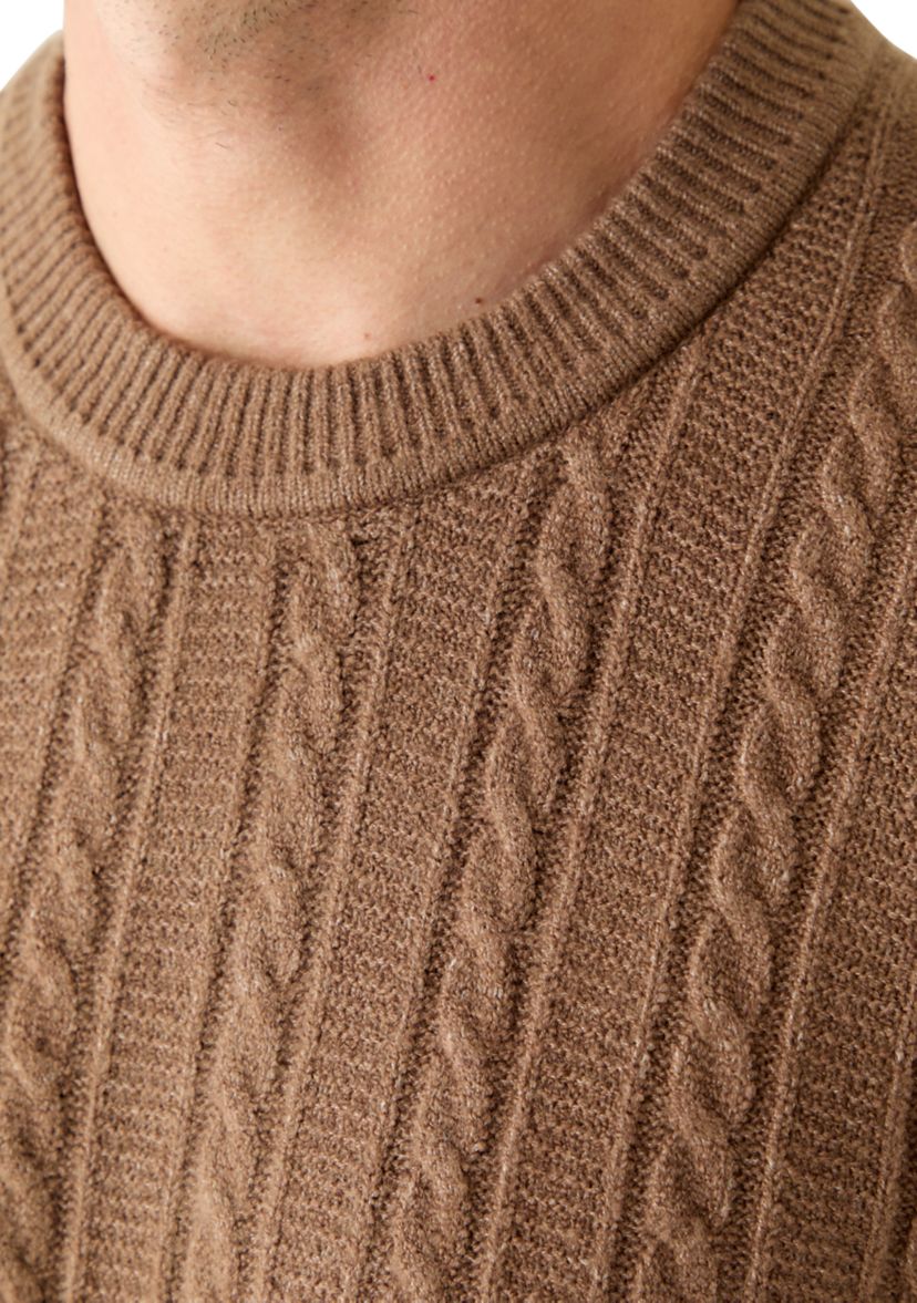 Mens Cable Crew Neck Sweater