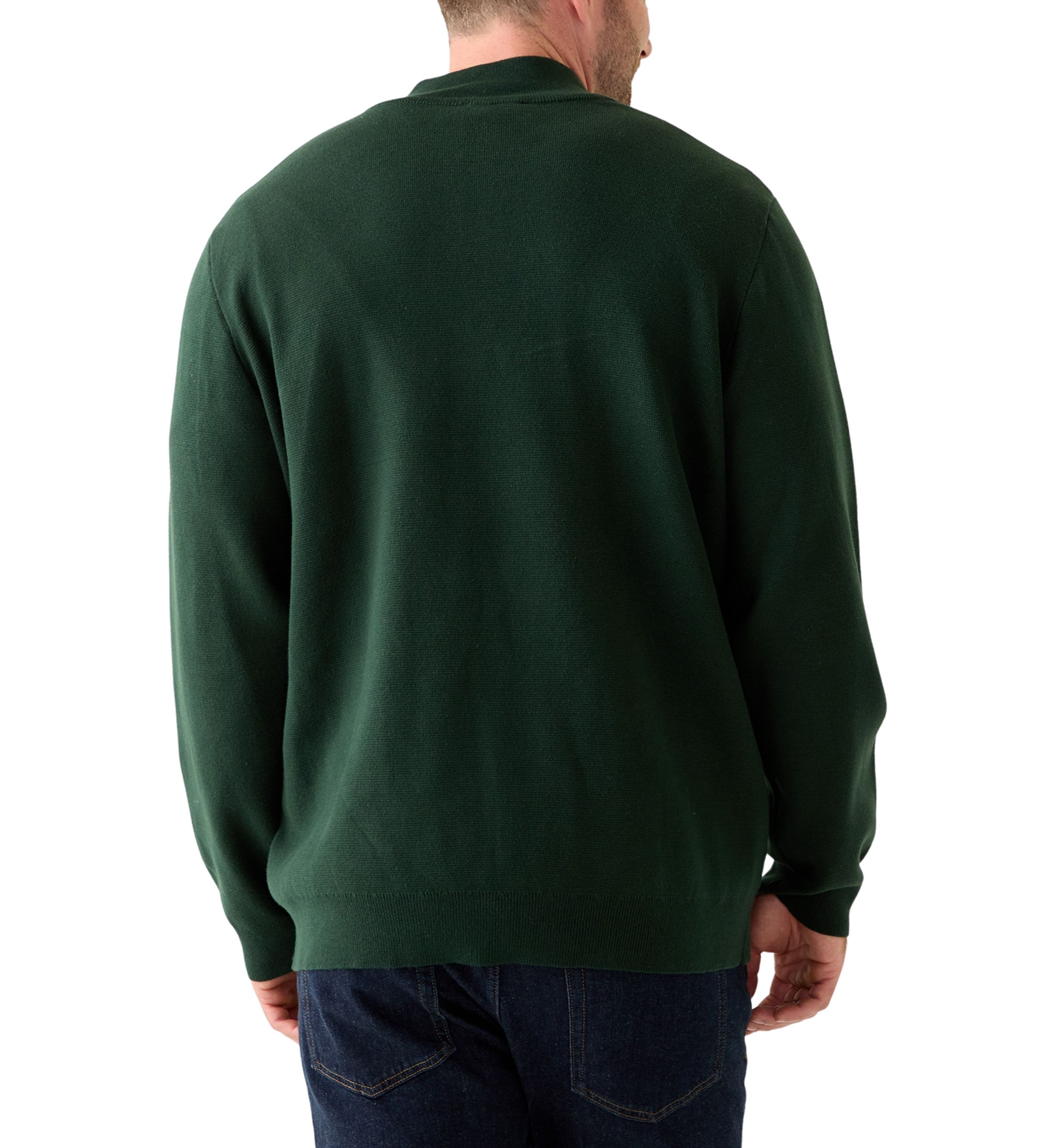 Big & Tall Long Sleeve Quarter Zip Sweater