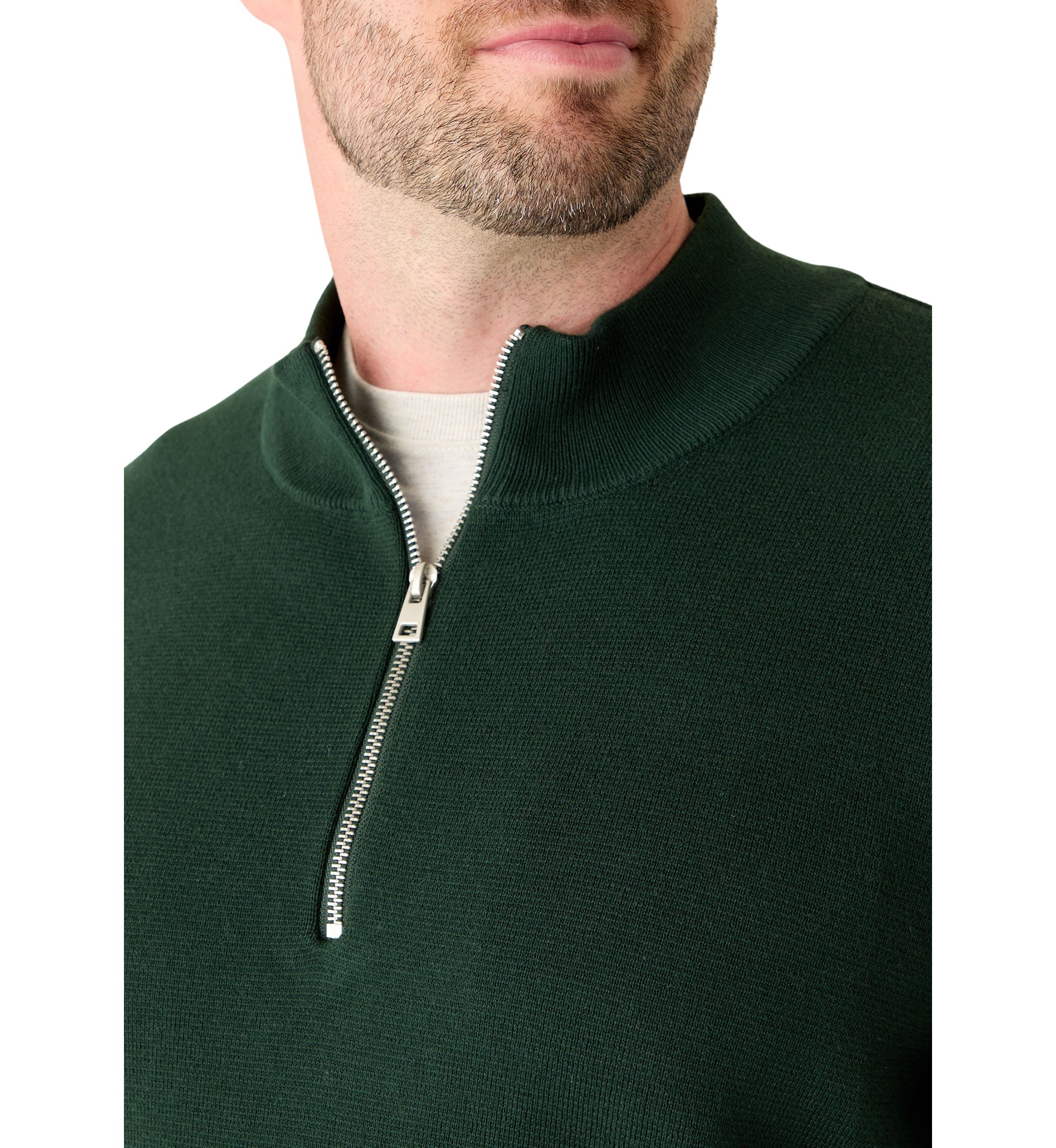 Big & Tall Long Sleeve Quarter Zip Sweater