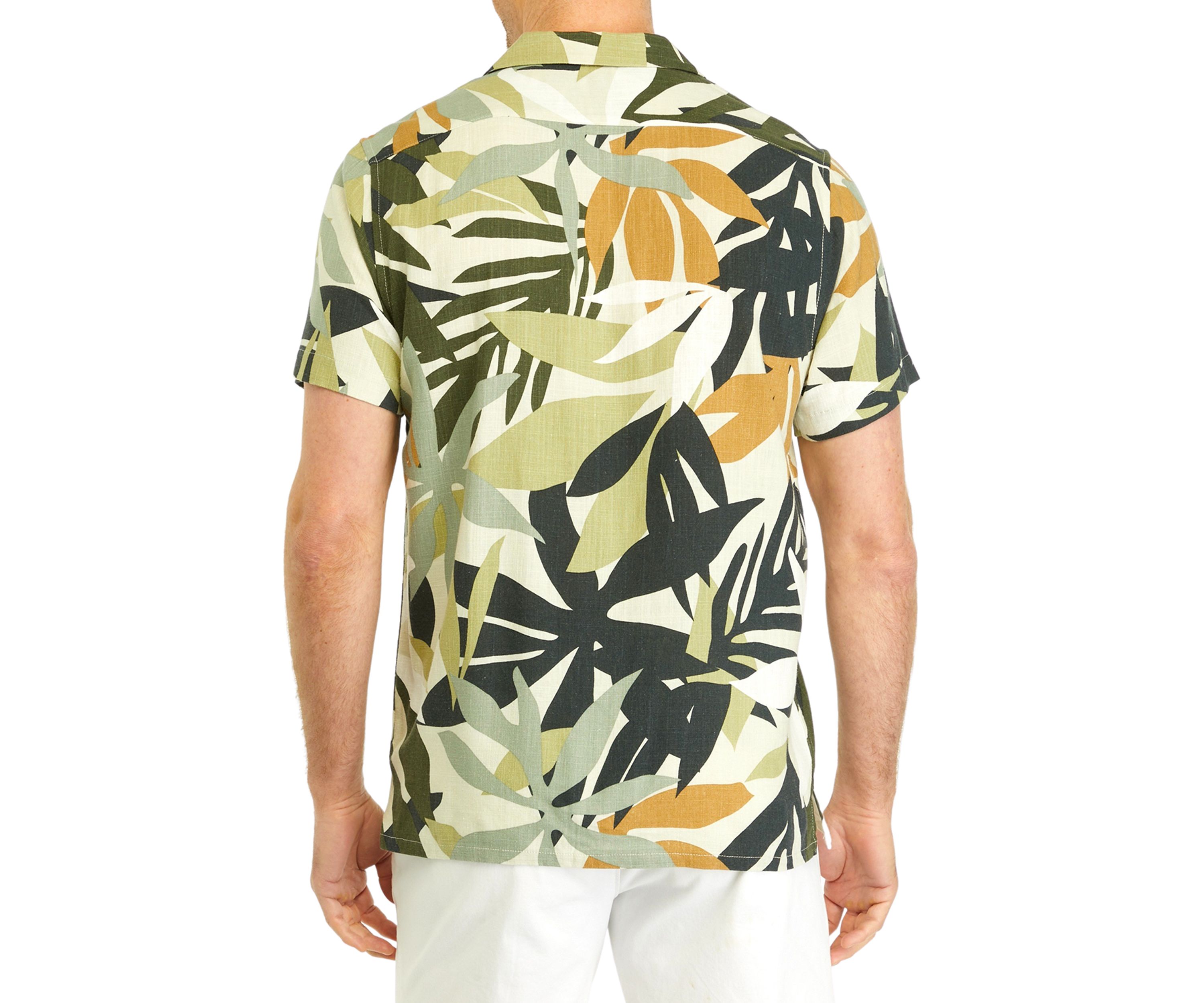 Linen Leaf Button Up Shirt 