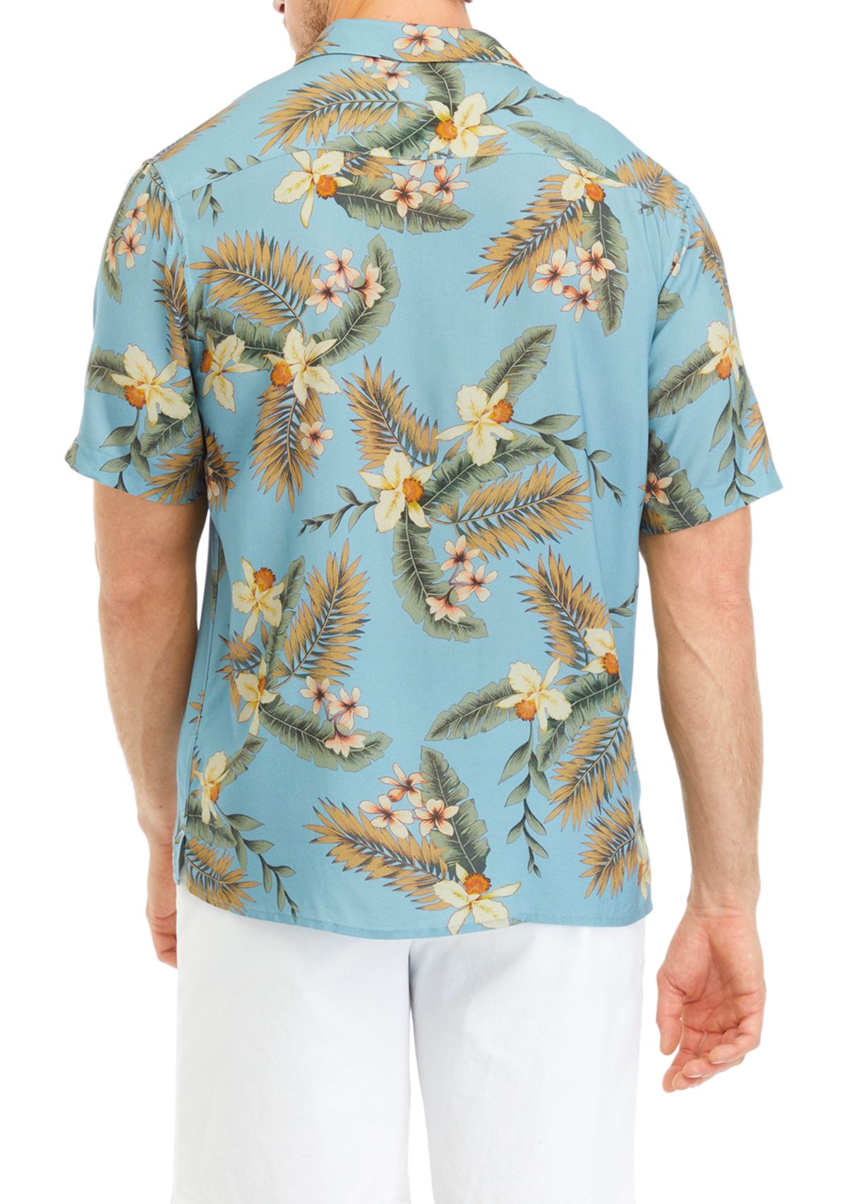 Mens Short Sleeve Hawaiian Camp Shirt