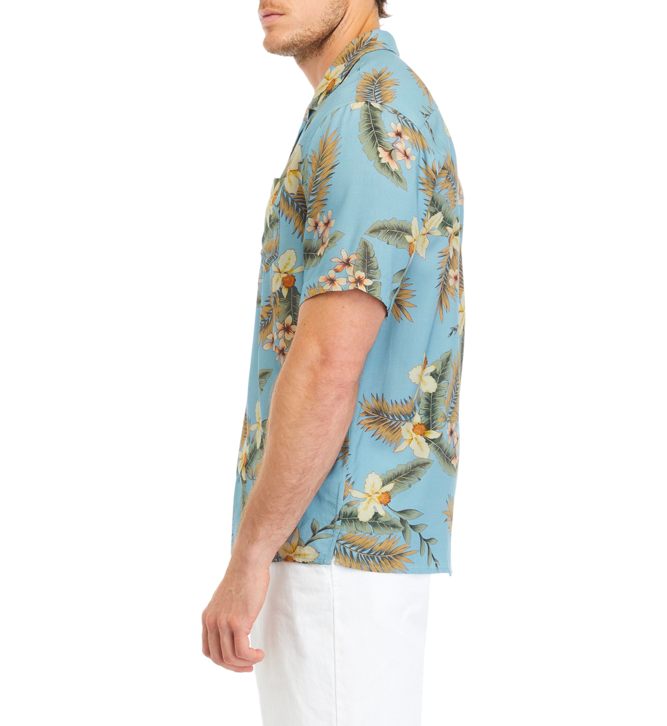 Mens Short Sleeve Hawaiian Camp Shirt