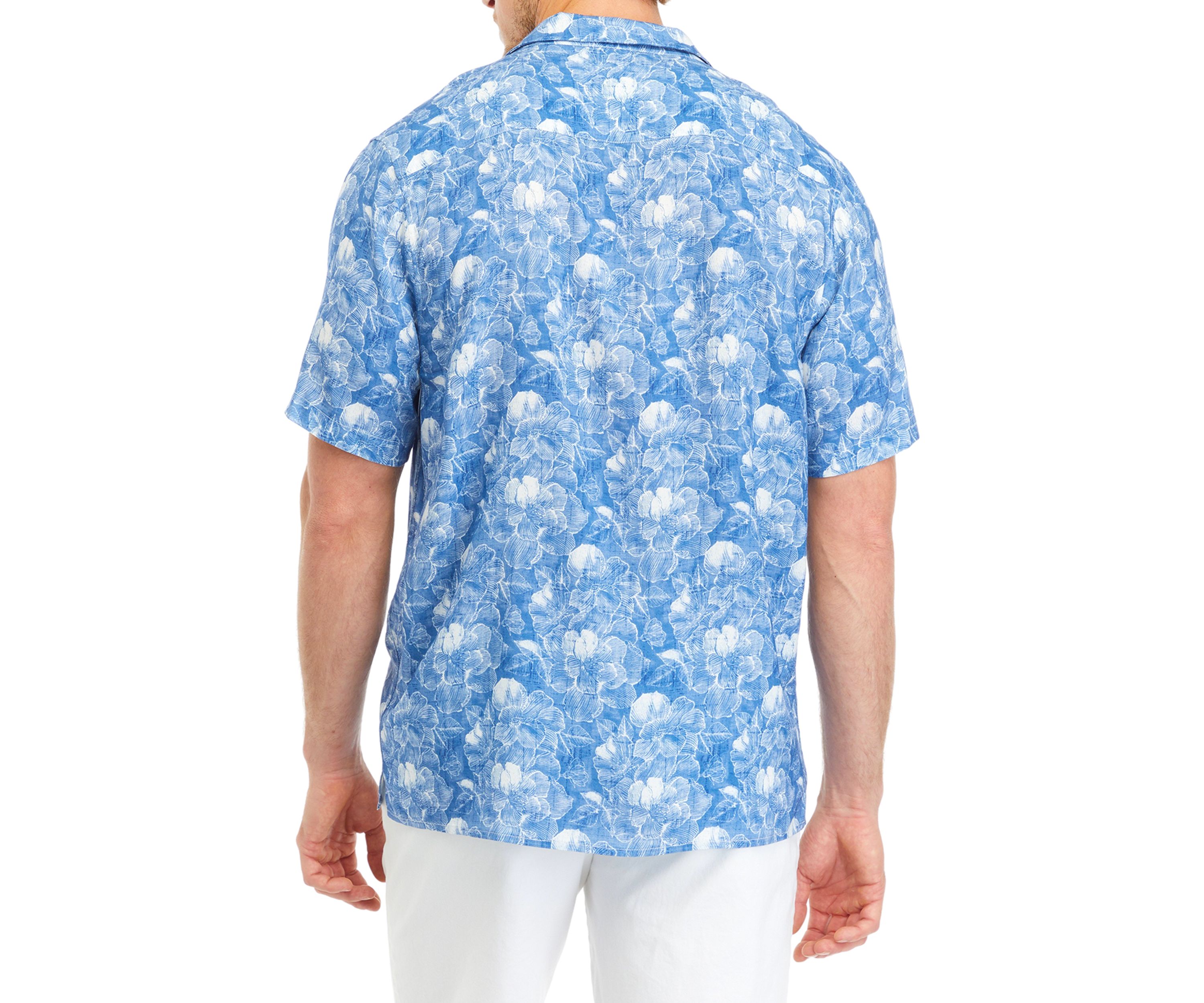Mens Short Sleeve Floral Camp Shirt