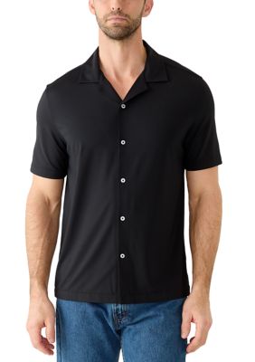 TRUTH by Republic Men's Short Sleeve Stretch Knit Polo Shirt, Black, XL