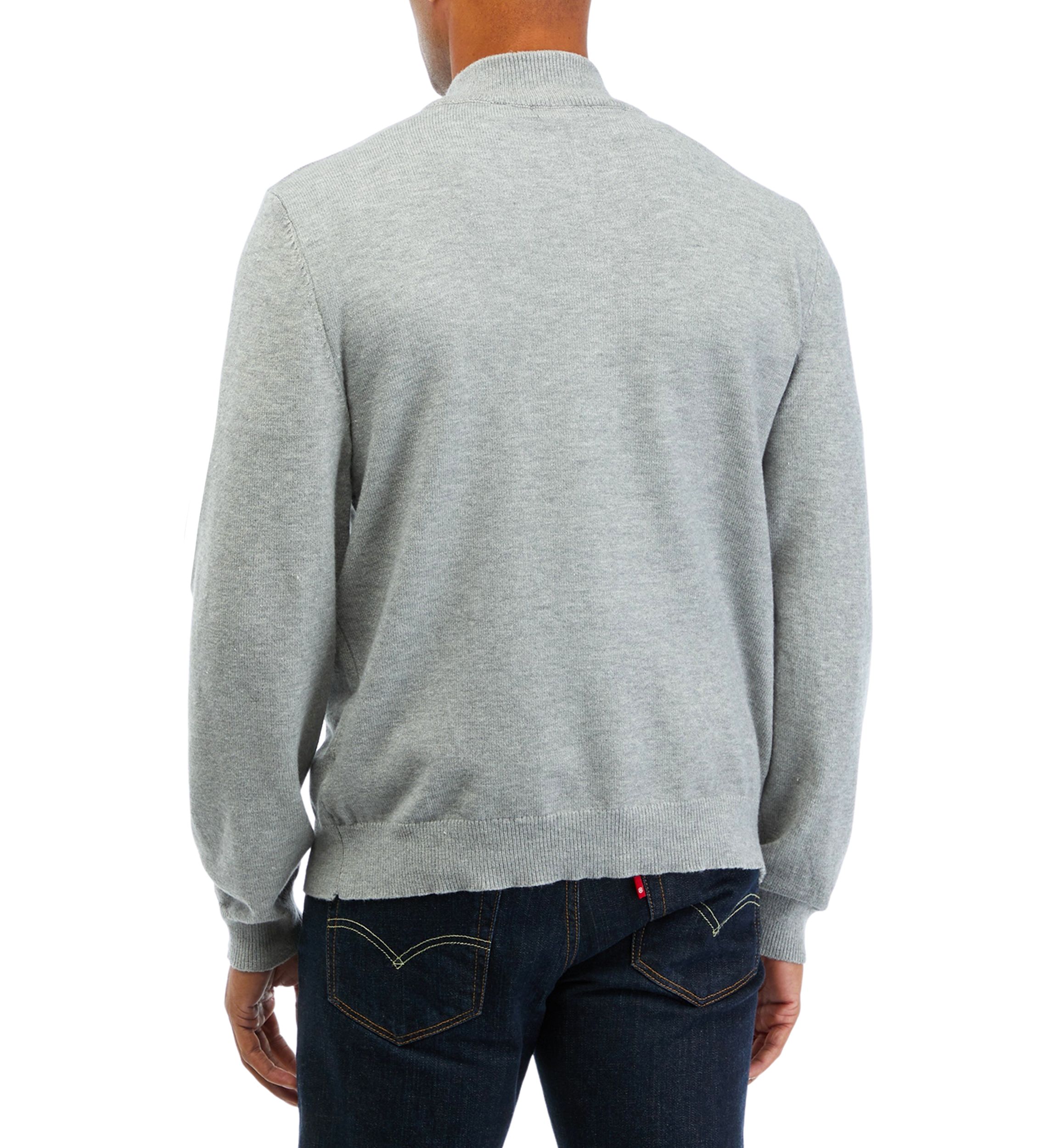 Mens Zip Mock Neck Pullover