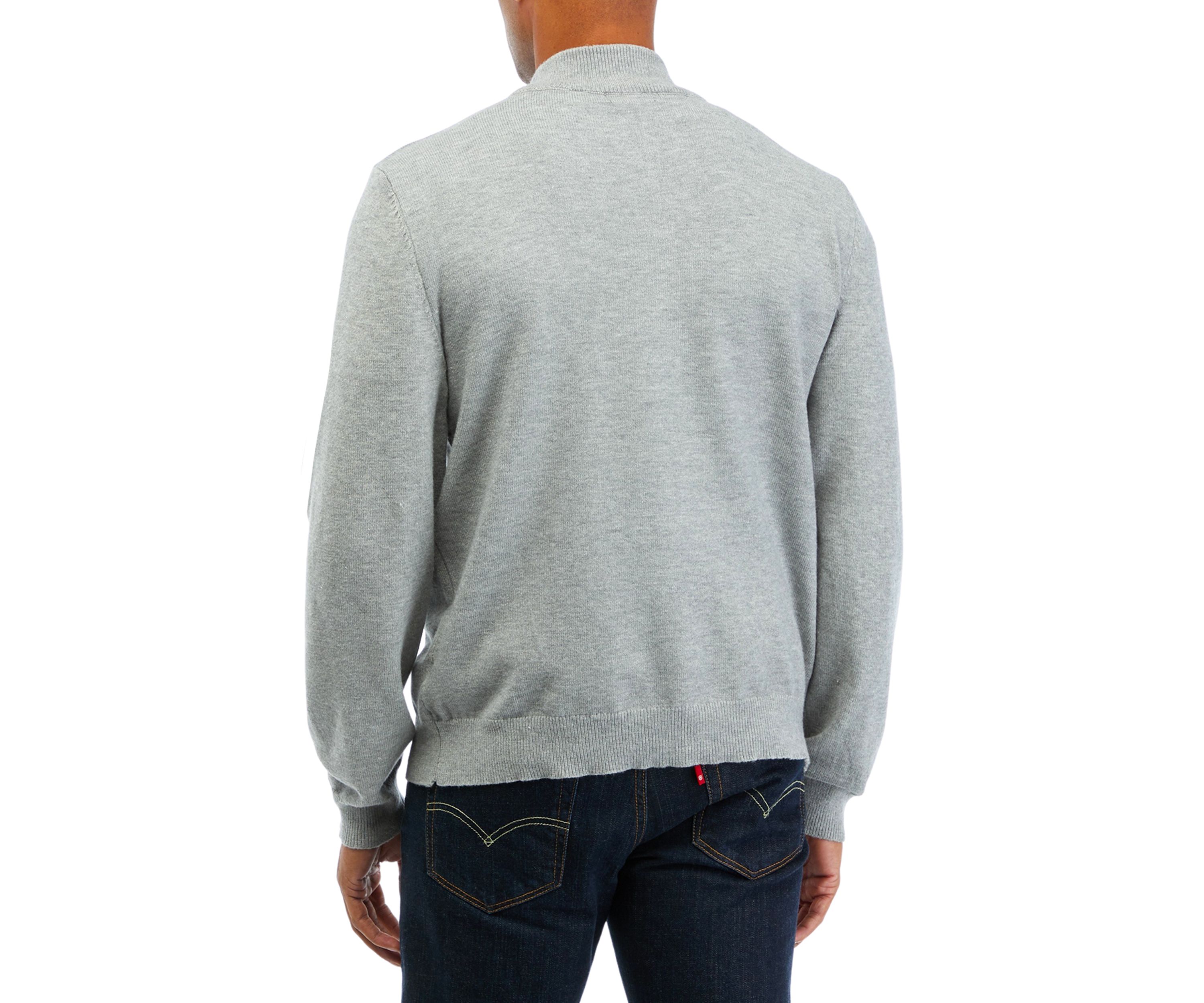 Mens Zip Mock Neck Pullover