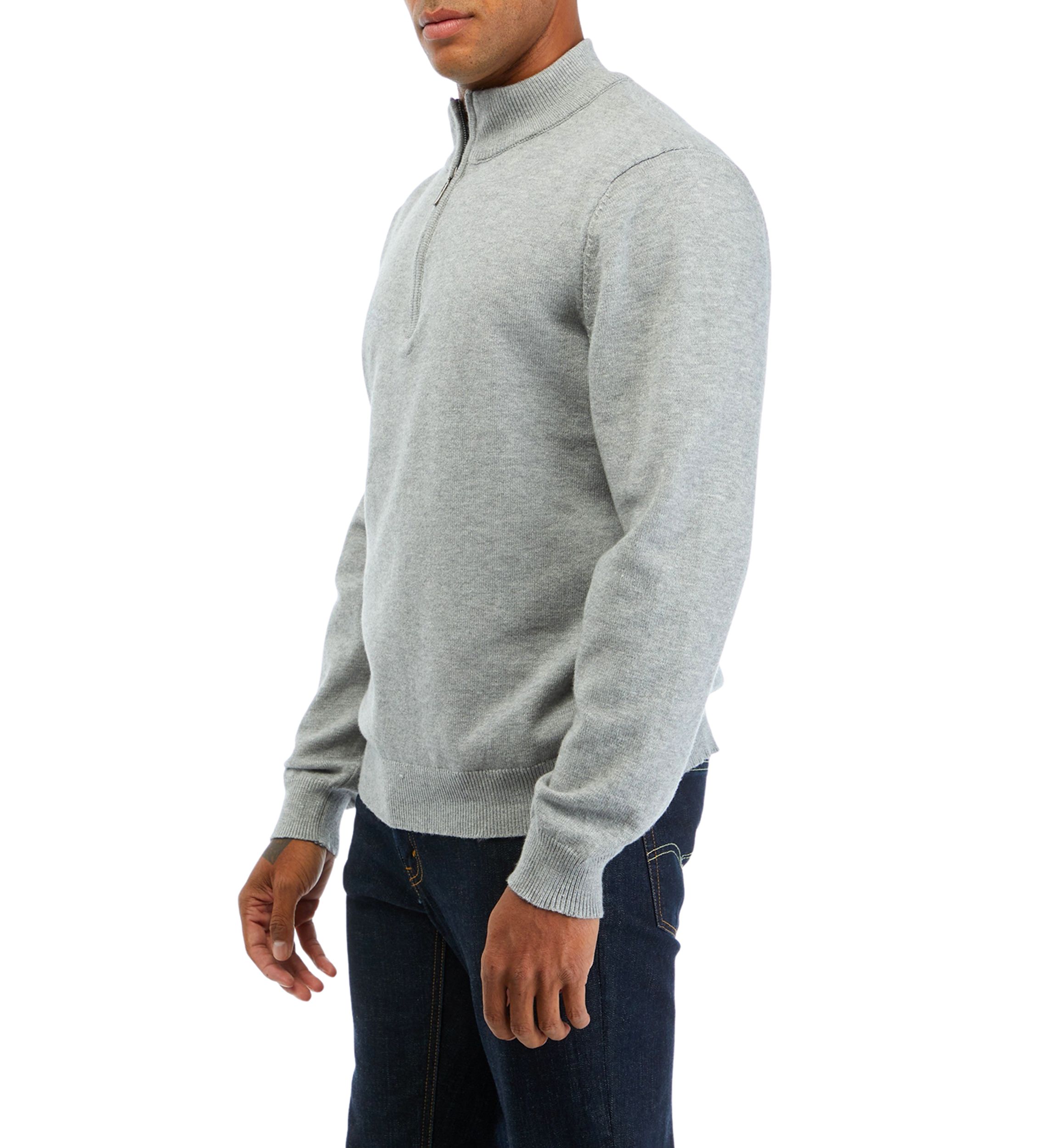 Mens Zip Mock Neck Pullover
