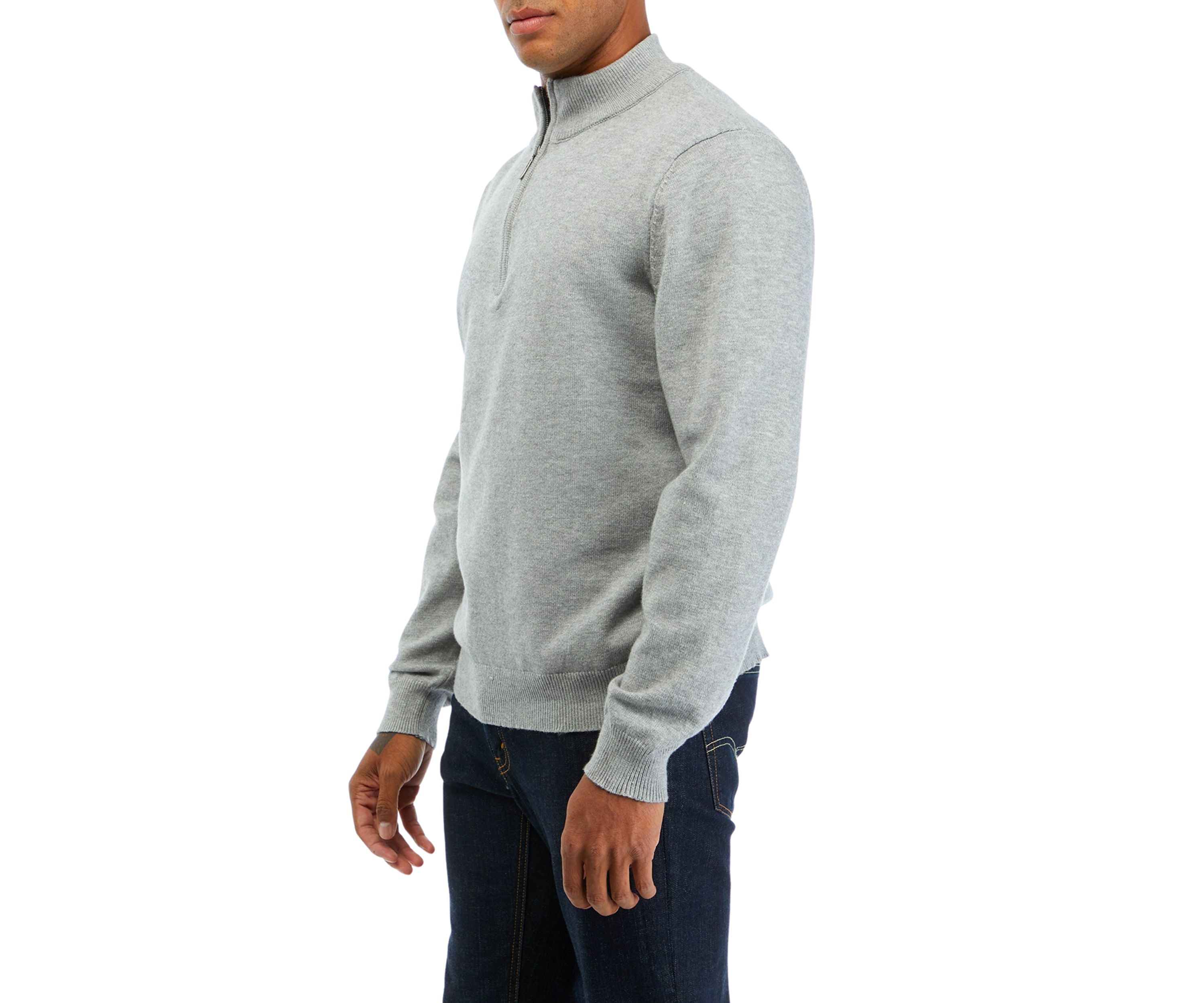 Mens Zip Mock Neck Pullover