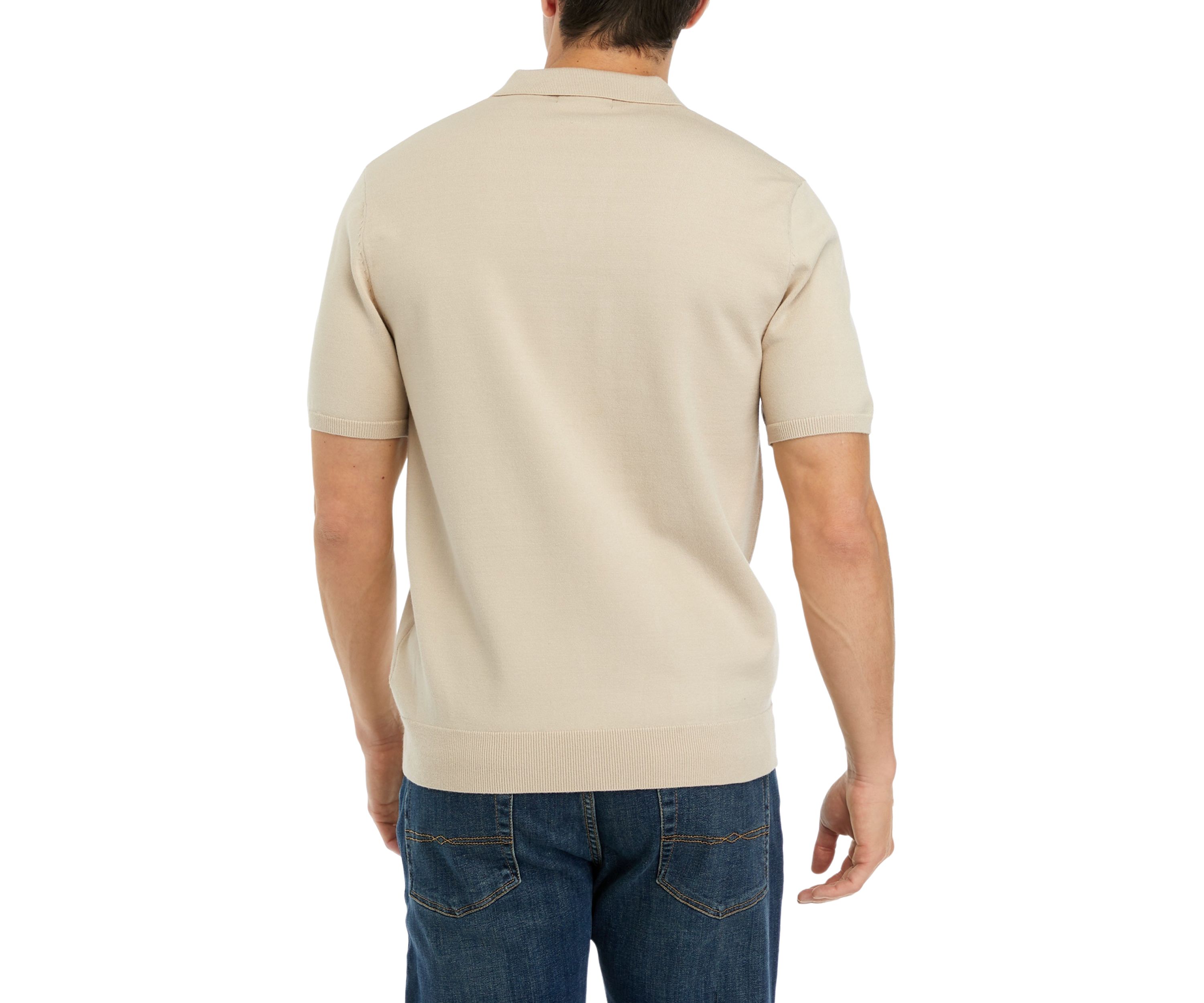 Mens Johnny Collar Polo Sweater