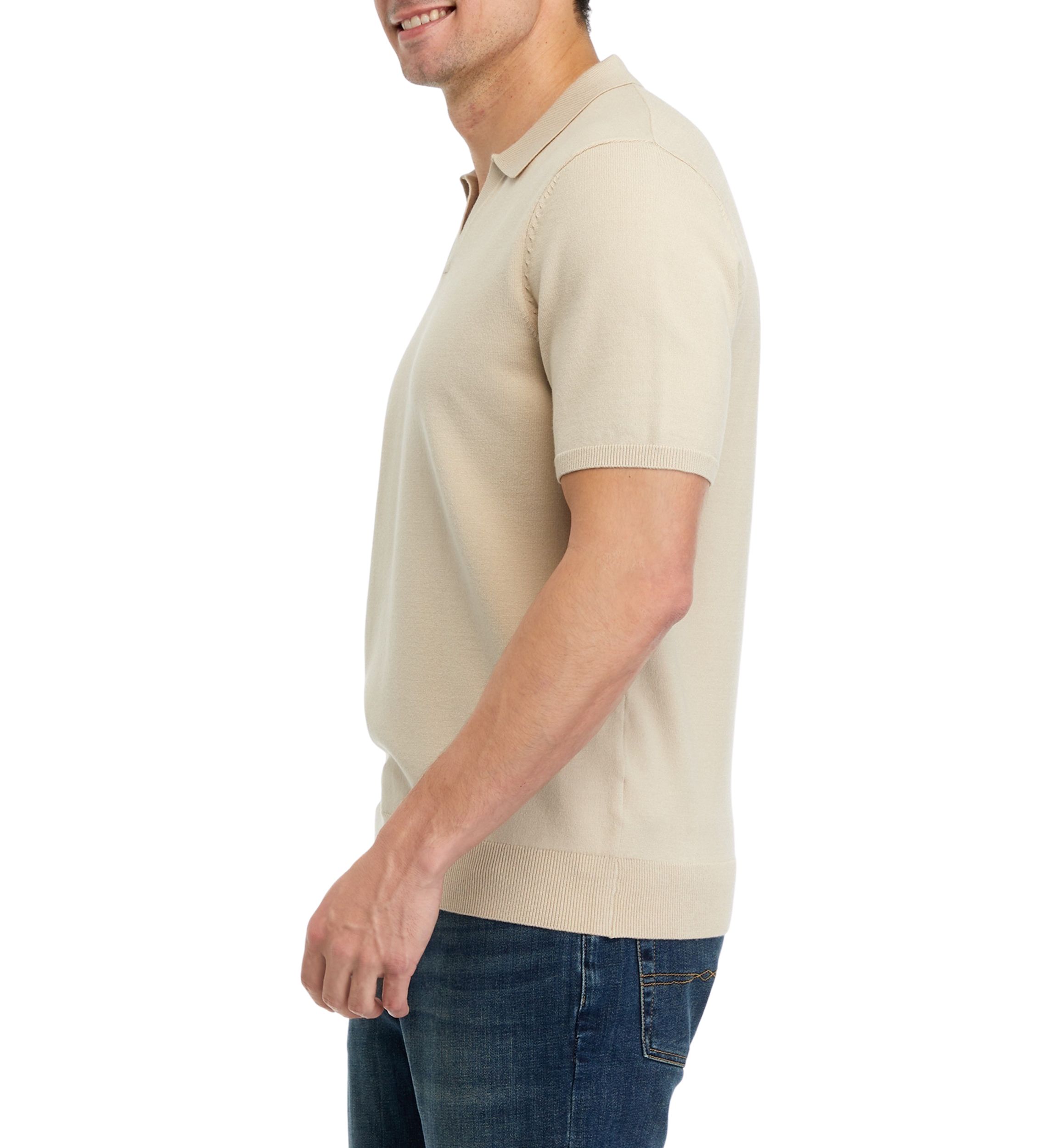 Mens Johnny Collar Polo Sweater