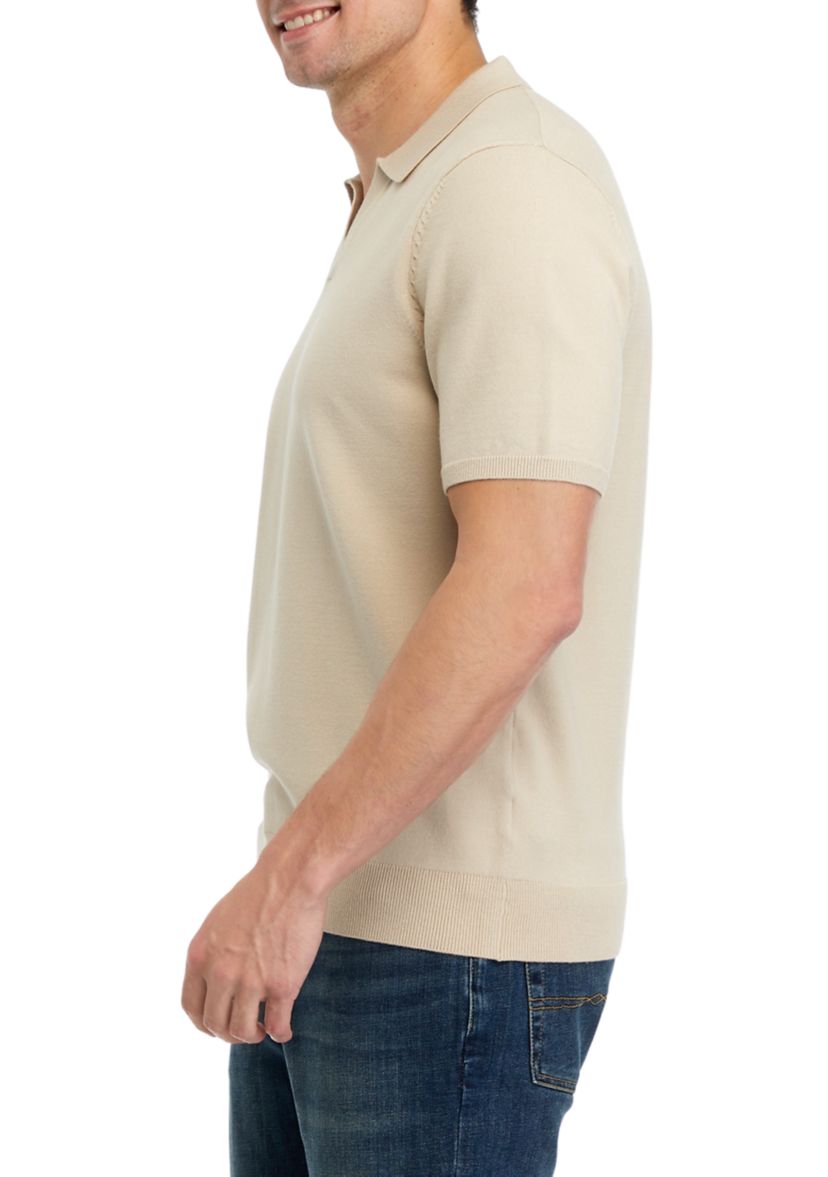 Mens Johnny Collar Polo Sweater