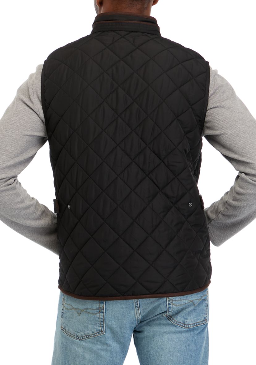 Mens Zip Front Quilted Vest 